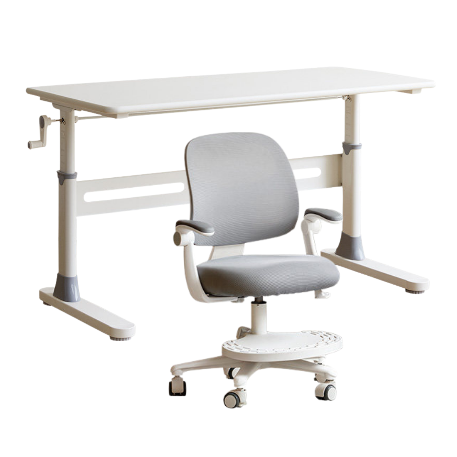 Beech, Solid Rubberwood Solid Wood Kids Liftable Desk