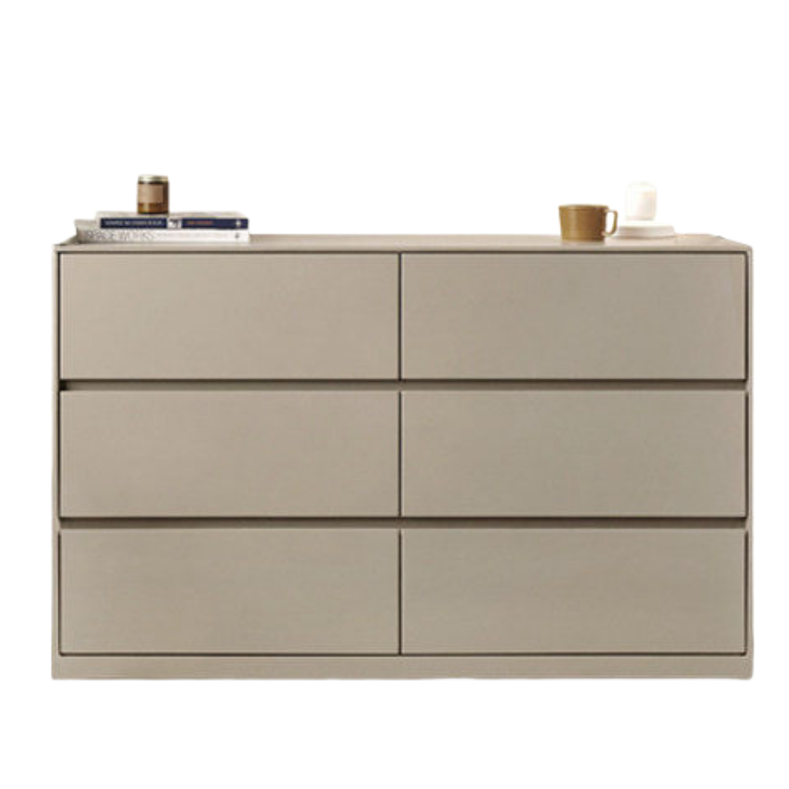 Poplar Solid Wood Light Luxury Six-Drawer Chest