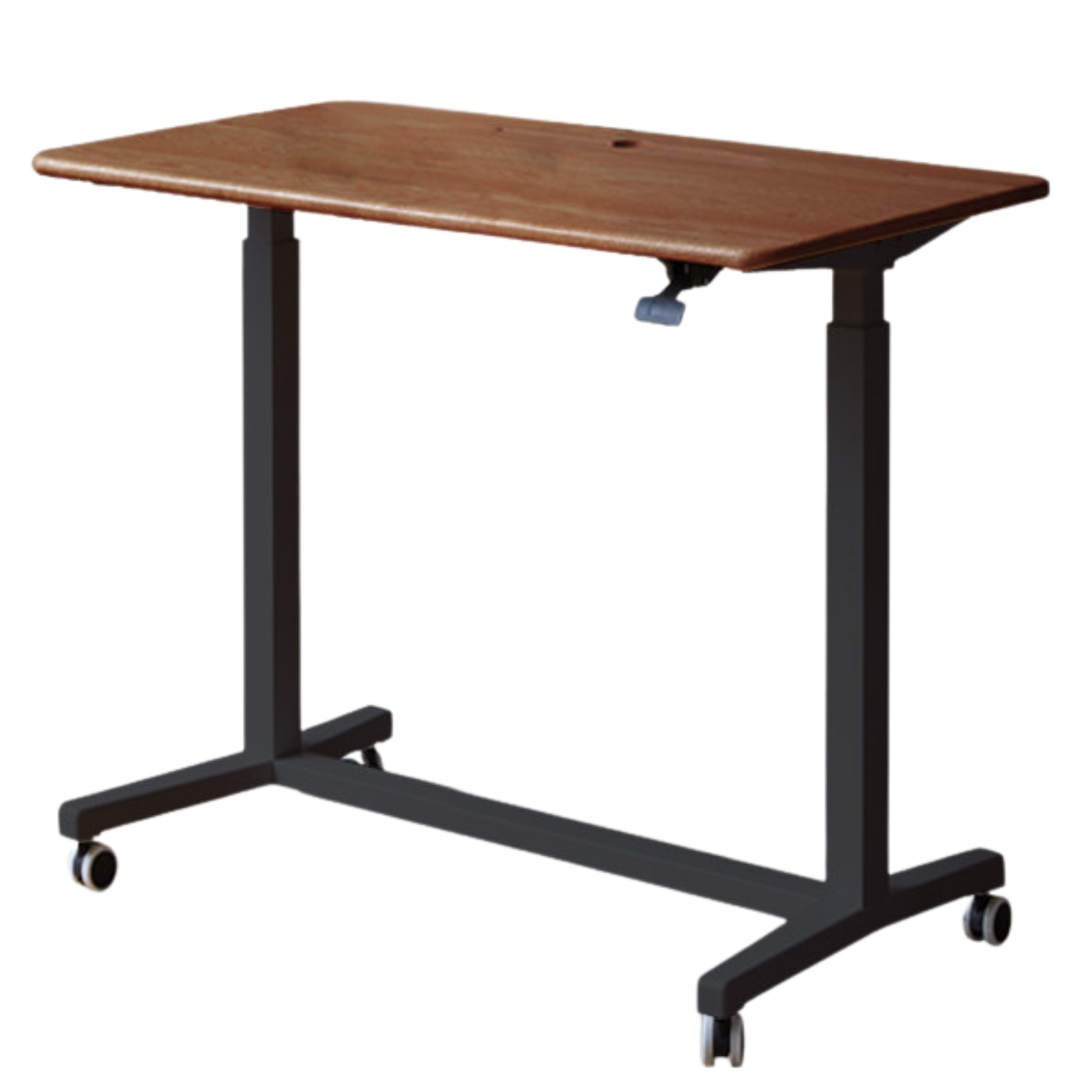 Oak, Rubberwood Solid Wood Standing Mobile Office Desk