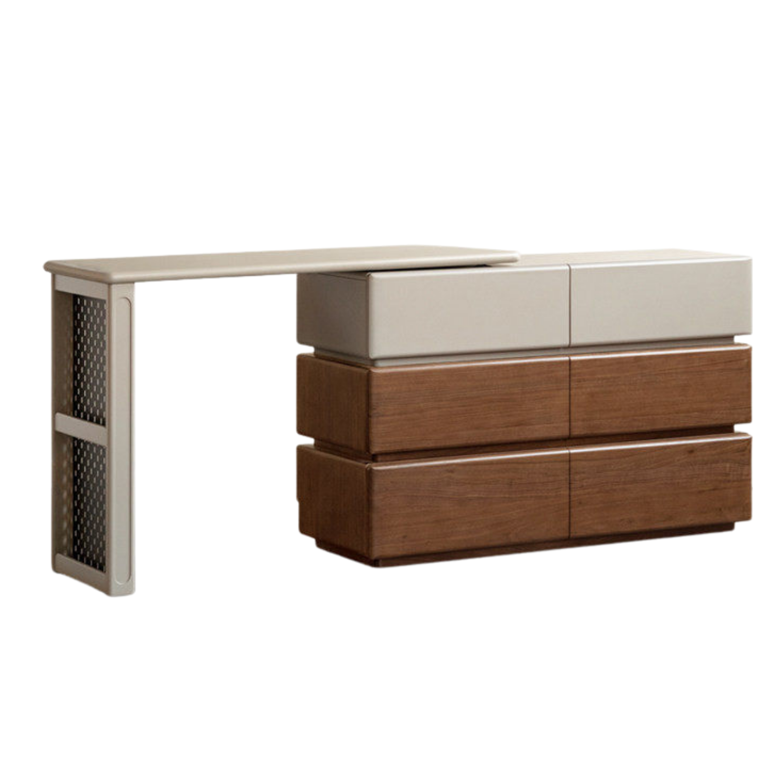 Black Walnut, Poplar Solid Wood Vanity Table Modern Italian Design