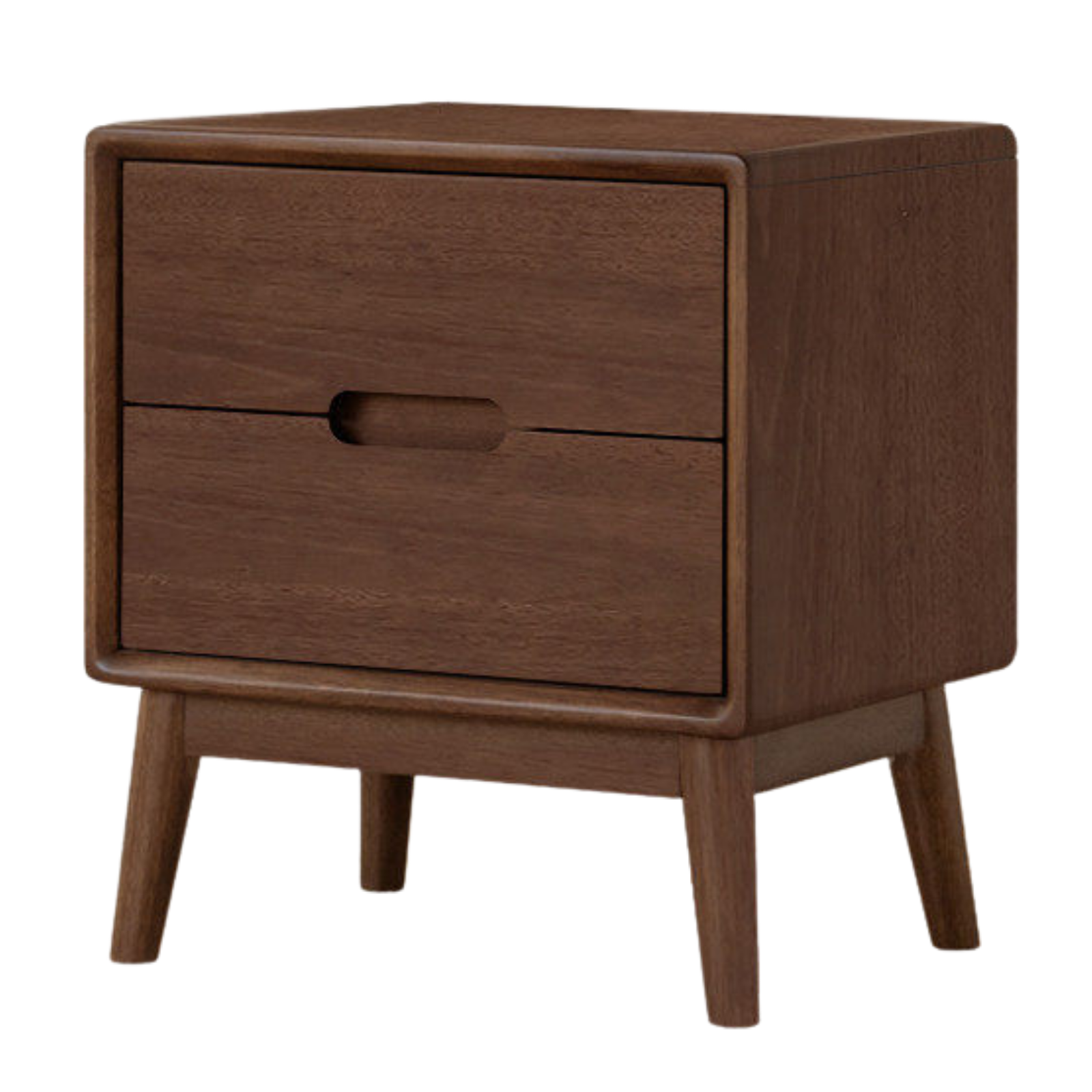 Merbau, Black Walnut, Sandalwood Solid Wood Nightstand Storage.