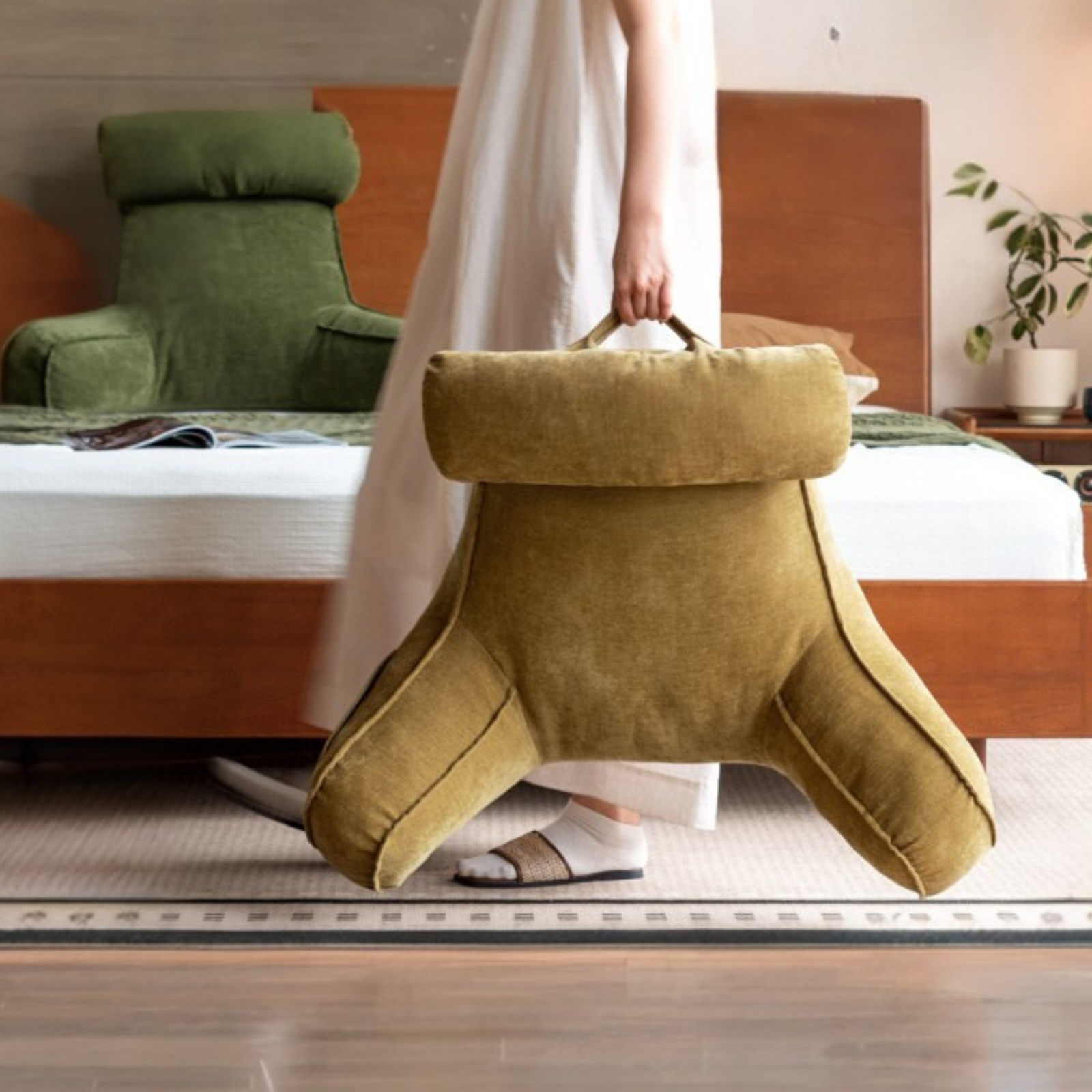 Headboard with Large Upholstered Reading Backrest