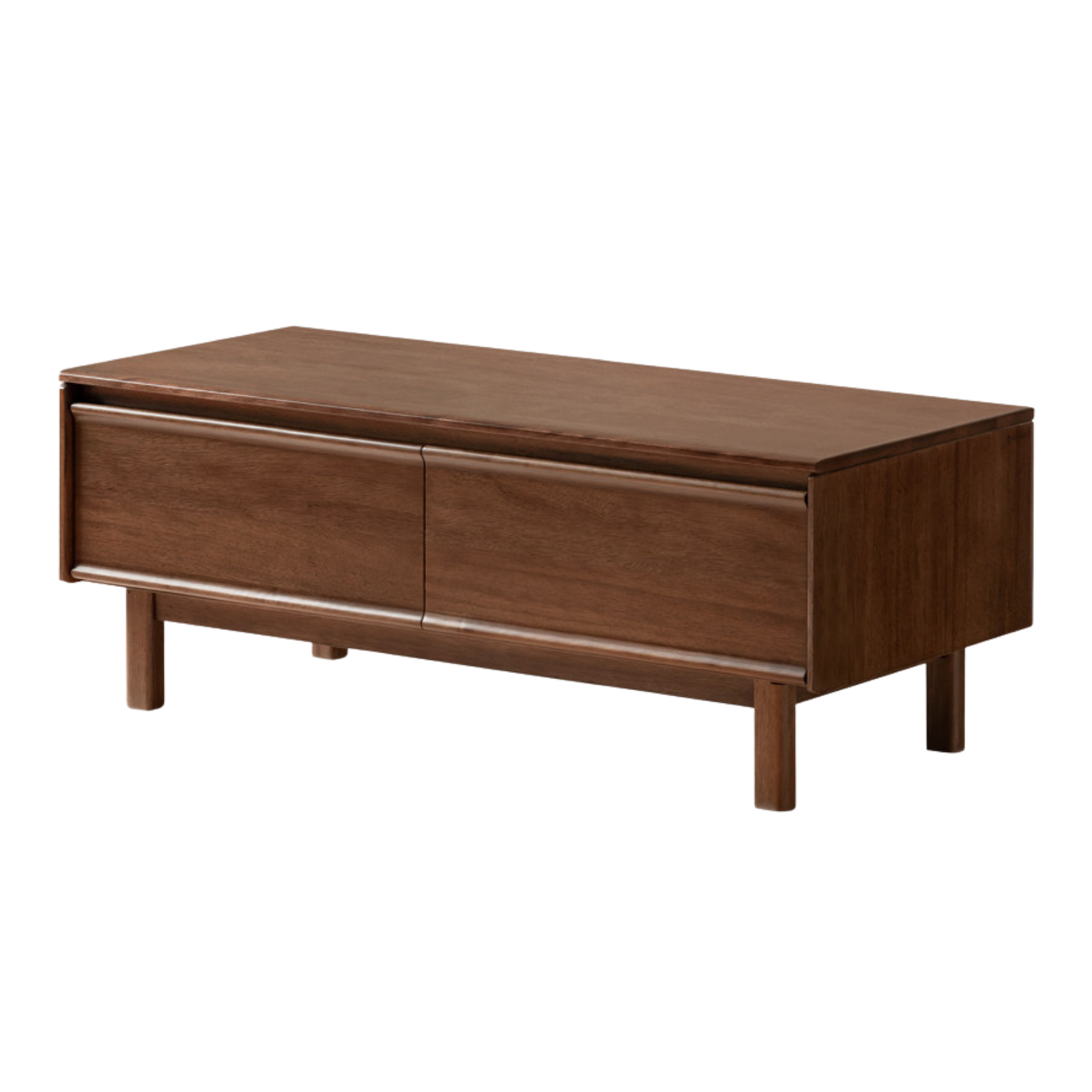 Black Walnut, Ash, Oak Solid Wood, Solid Longan Hardwood Modern Coffee Table