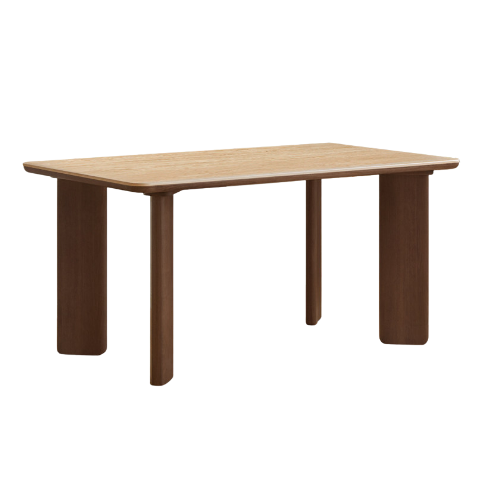 Black Walnut, Golden Rosewood Solid Wood Rock Plate Dining Table