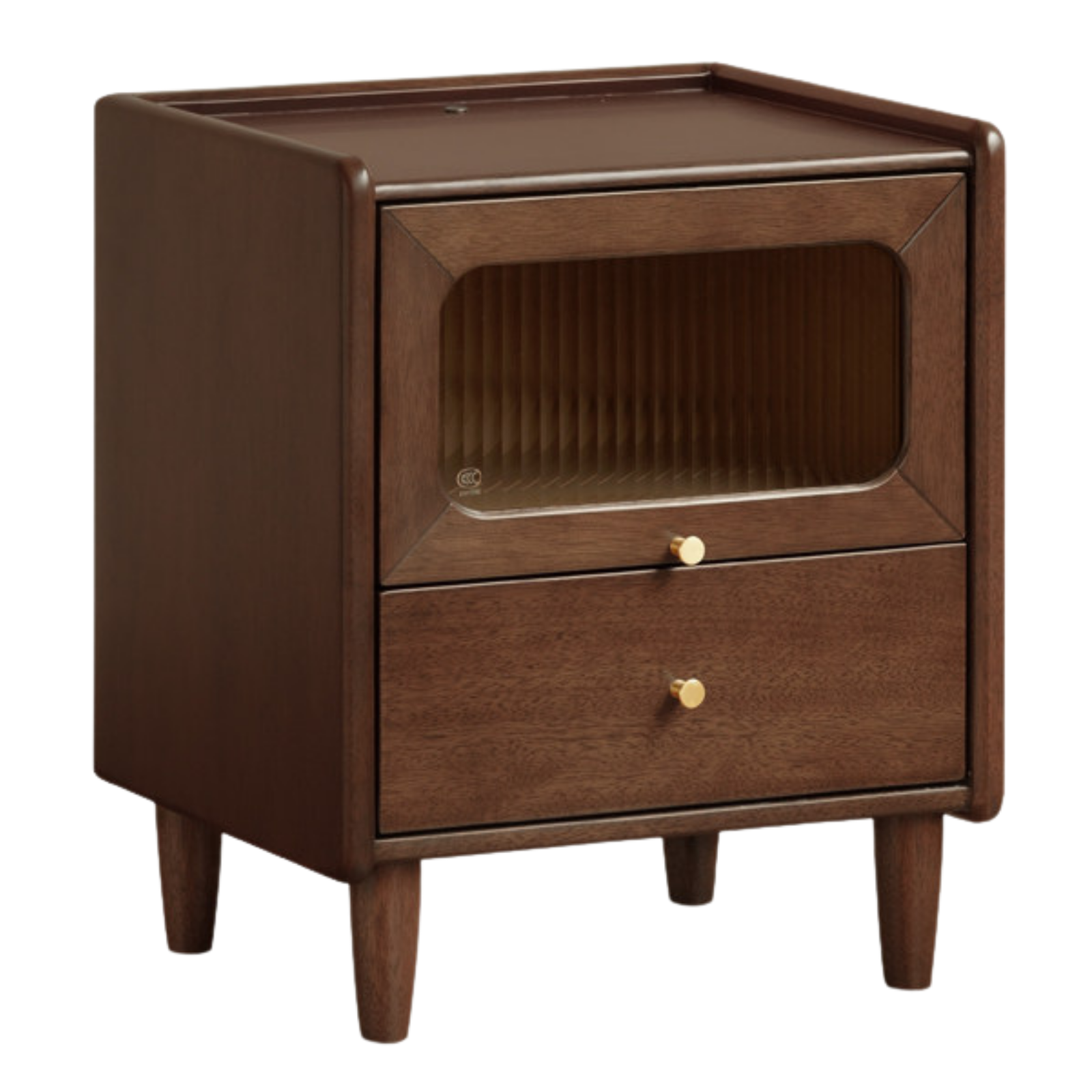 Oak, Merbau Solid Wood Modern Style Nightstand