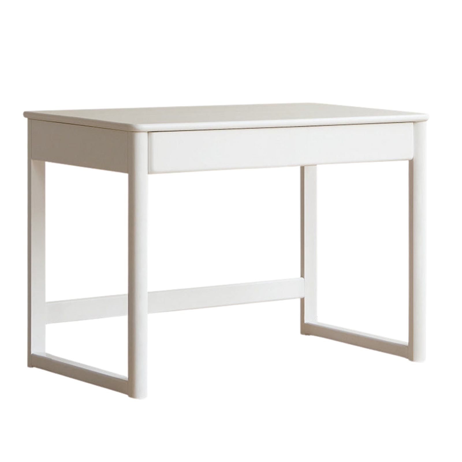 Poplar Solid Wood Cream Style Bookshelf Integrated Kids Table