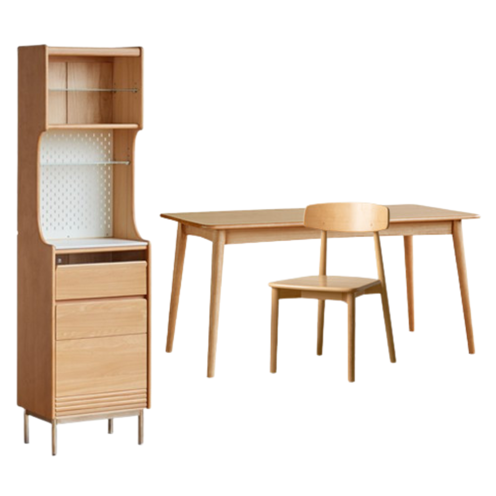 Beech Solid Wood Rock Board Dining Sideboard