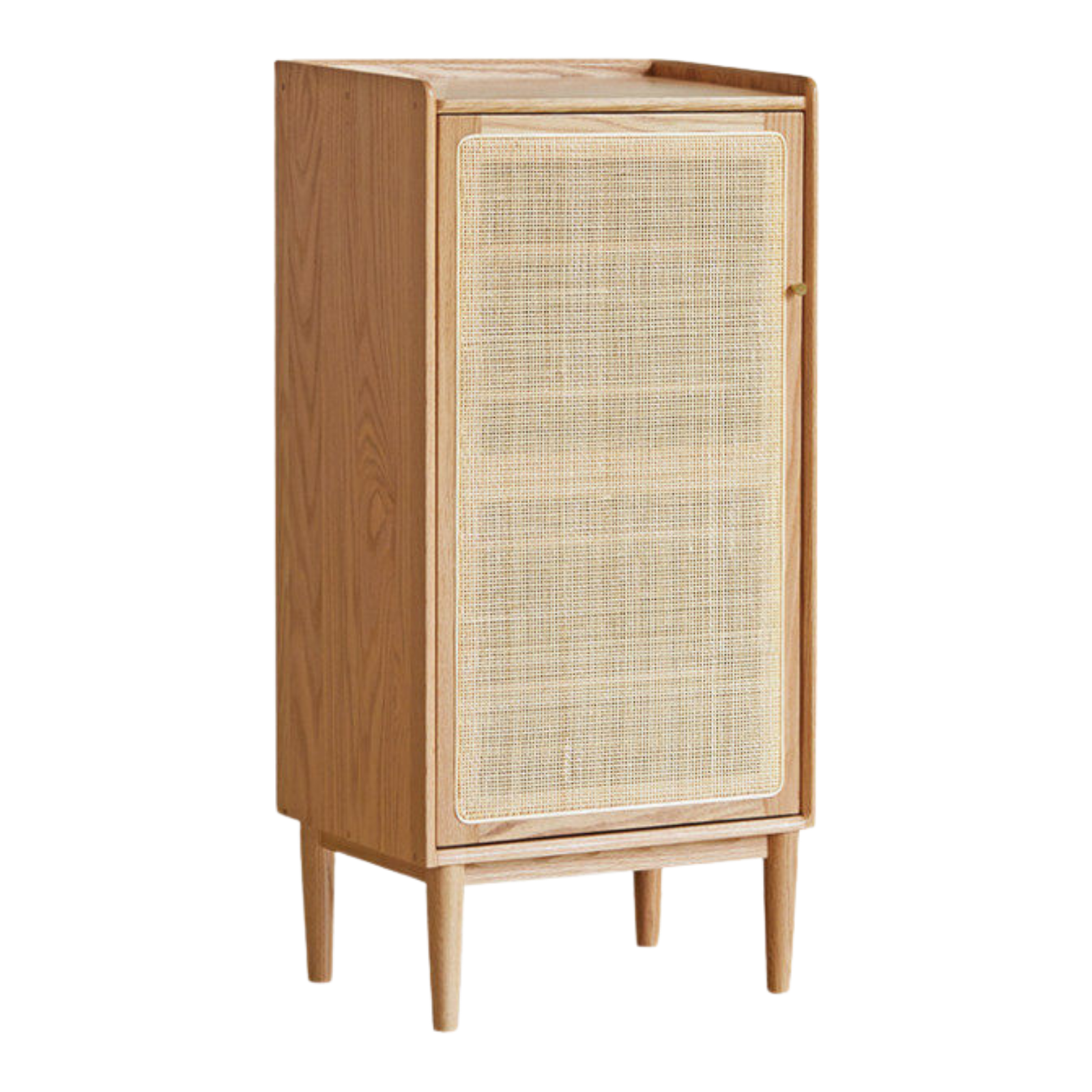 Oak Solid Wood Shoe Cabinet rattan entrance cabinet