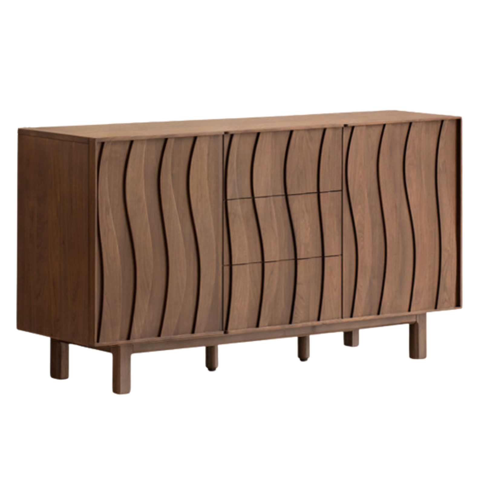 Black Walnut Solid Wood Antique Style Sideboard