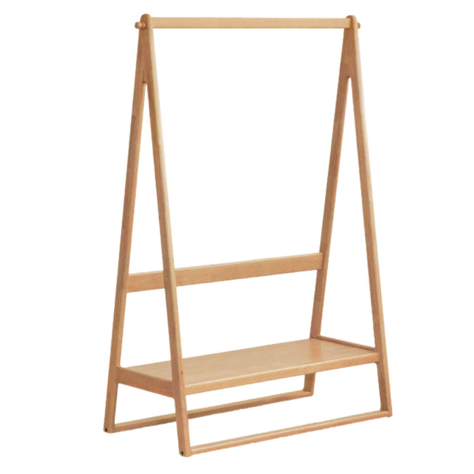 Solid Rubberwood Nordic Minimalist Standing Hanger