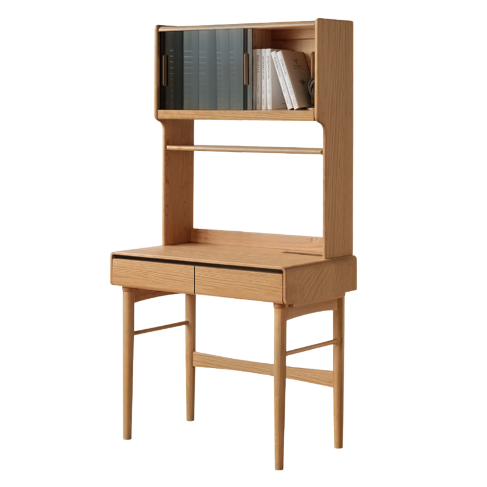 Cherry, Oak Solid Wood Desk With Drawer.