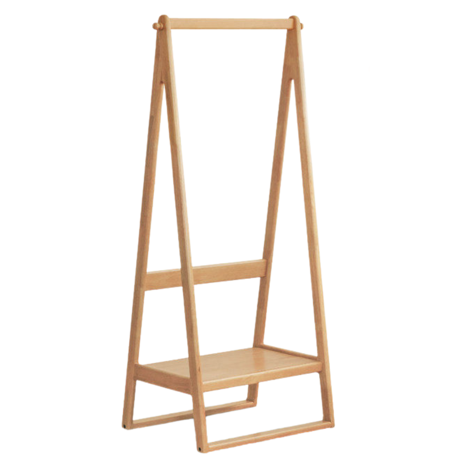 Solid Rubberwood Nordic Minimalist Standing Hanger