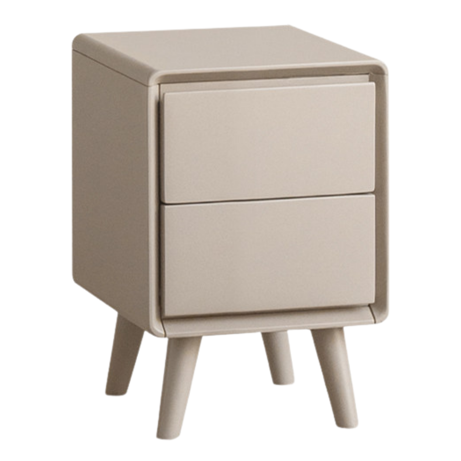 Poplar Solid Wood, Solid Rubberwood Modern Nightstand.