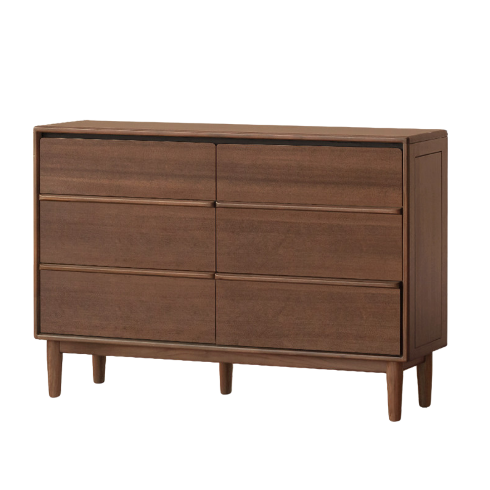 Black Walnut Solid Wood, Sandalwood Italian Light Luxury Chest of Drawers