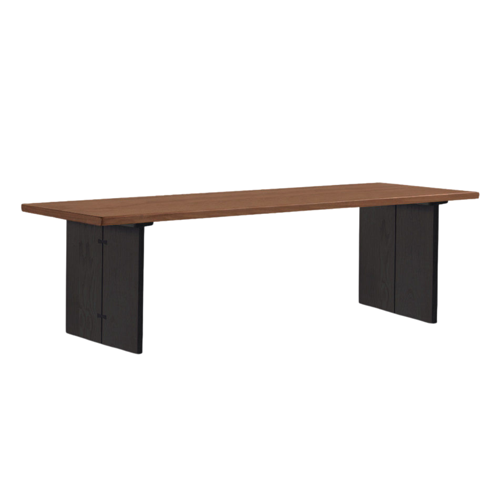 Ash, Black Walnut Solid Wood Wabi-Sabi  Dining Table with Thick Live Edge Top
