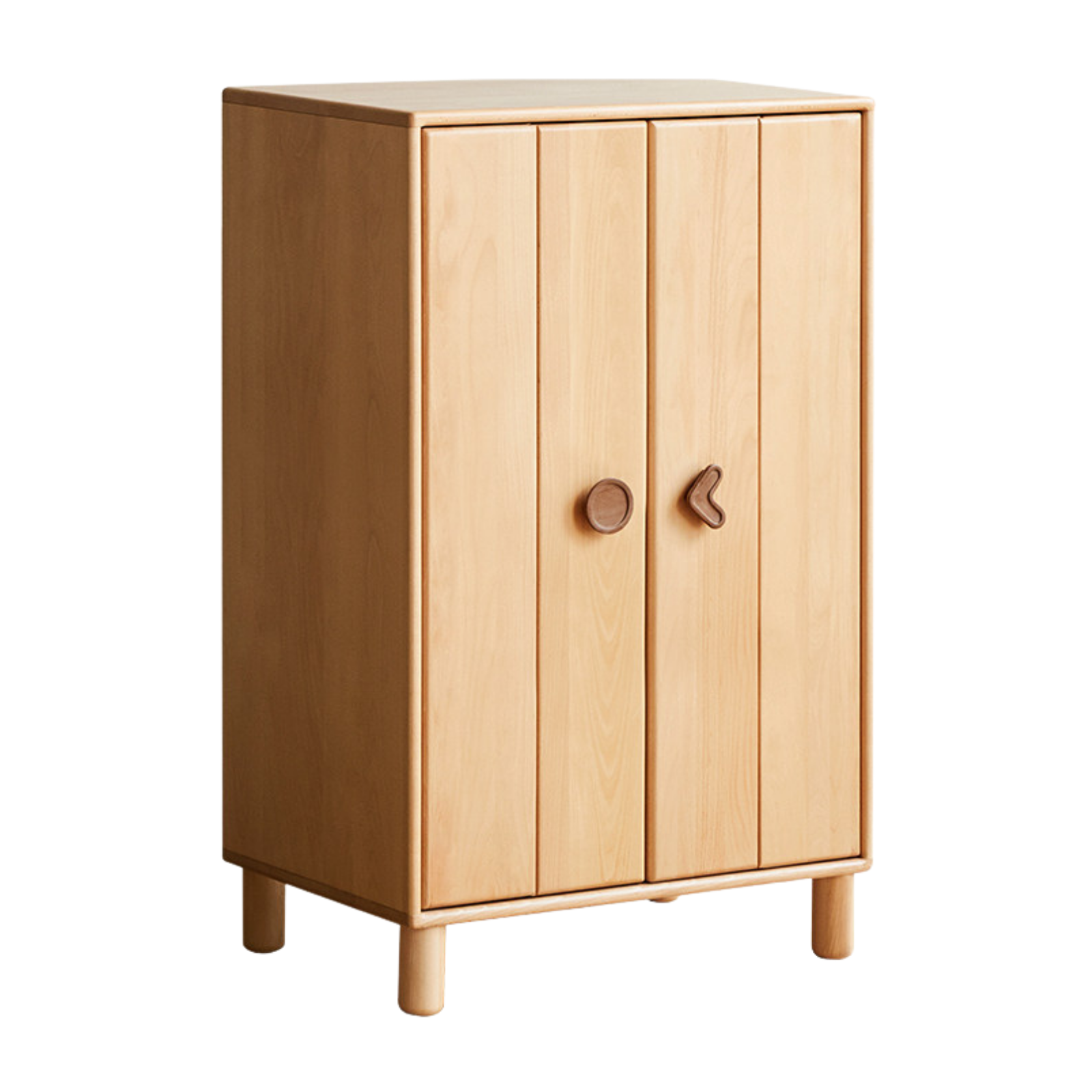 Beech, Rubber Solid Wood Kids Wardrobe
