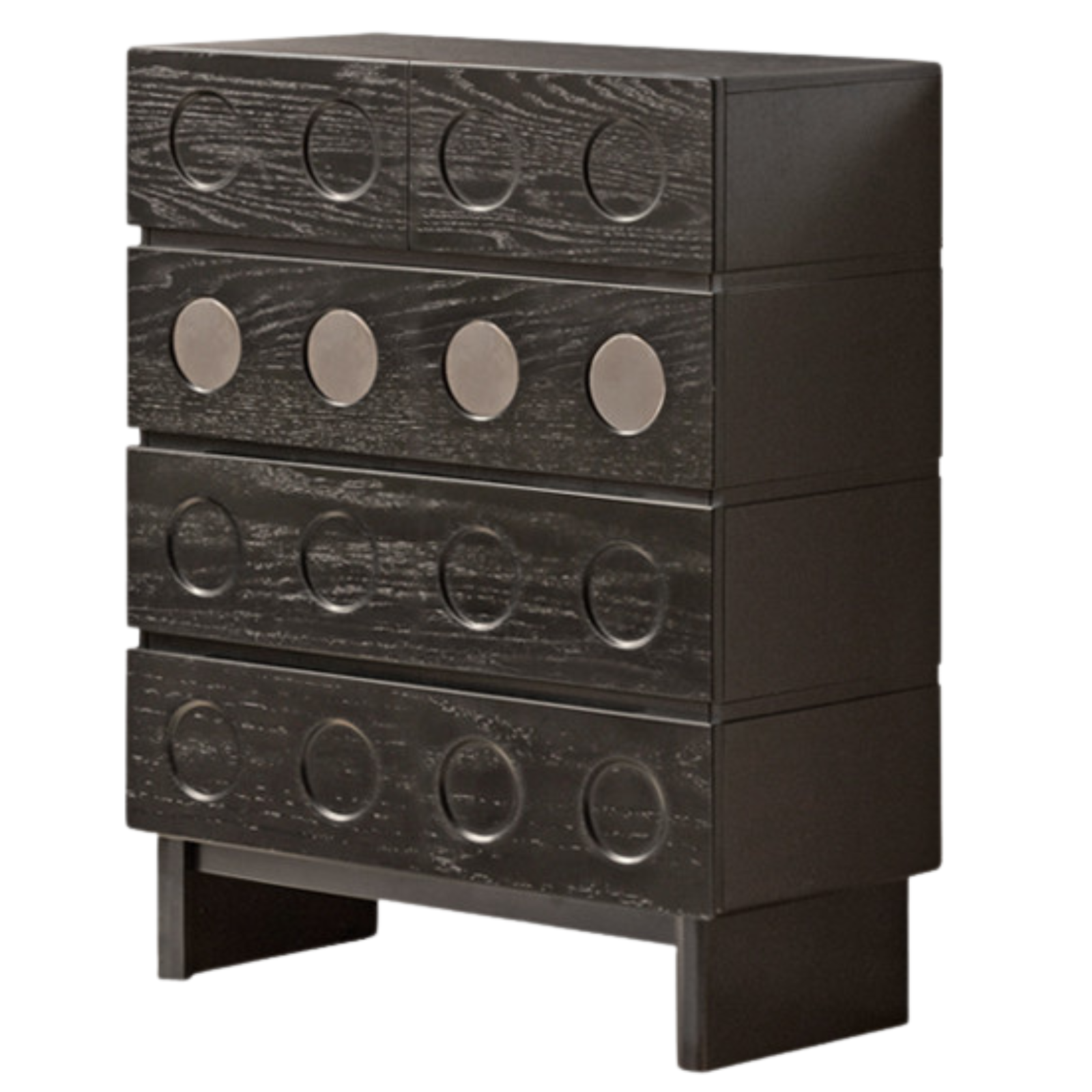 Oak Solid Wood Vintage Style Five-Drawer Chest