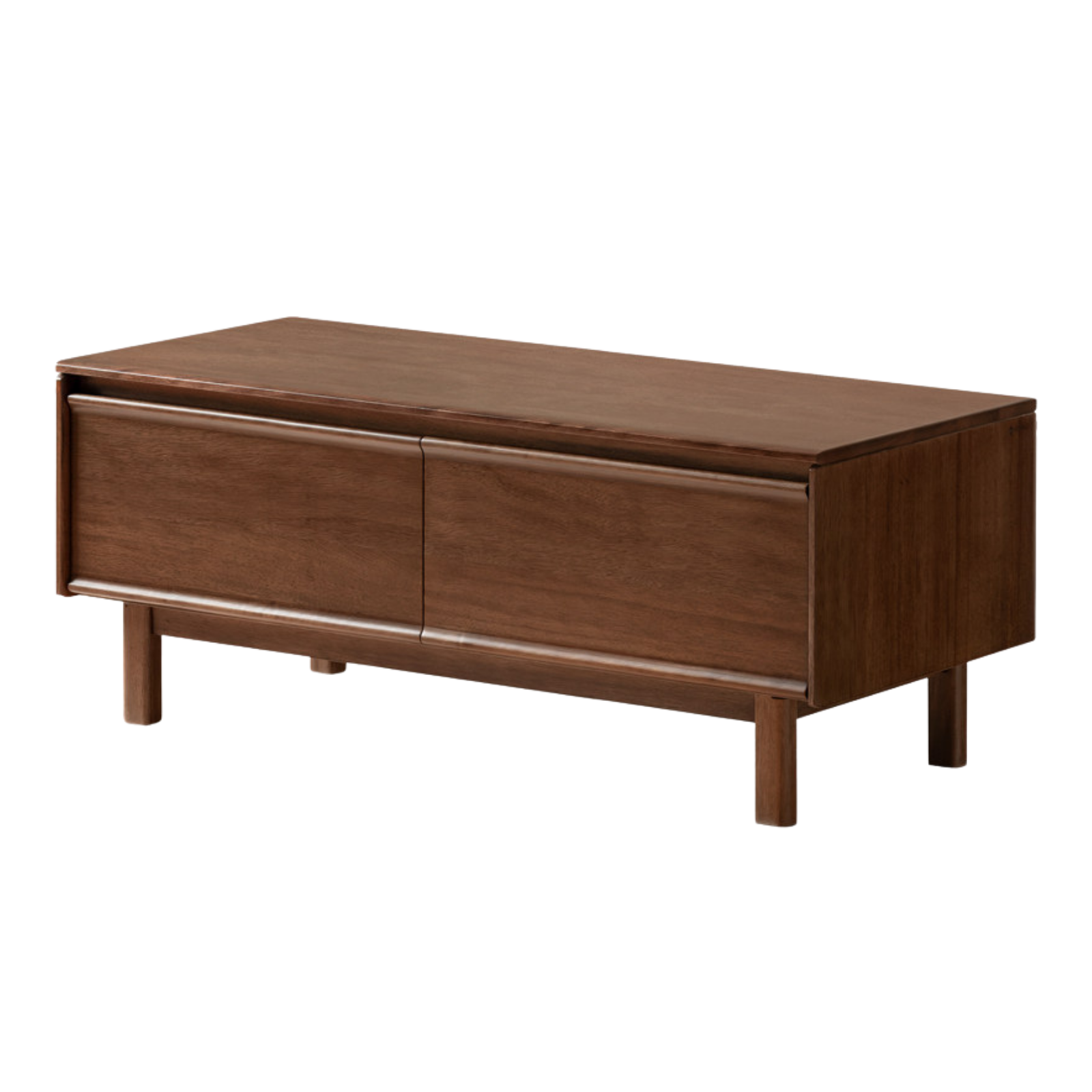 Black Walnut, Ash, Oak Solid Wood, Solid Longan Hardwood Modern Coffee Table