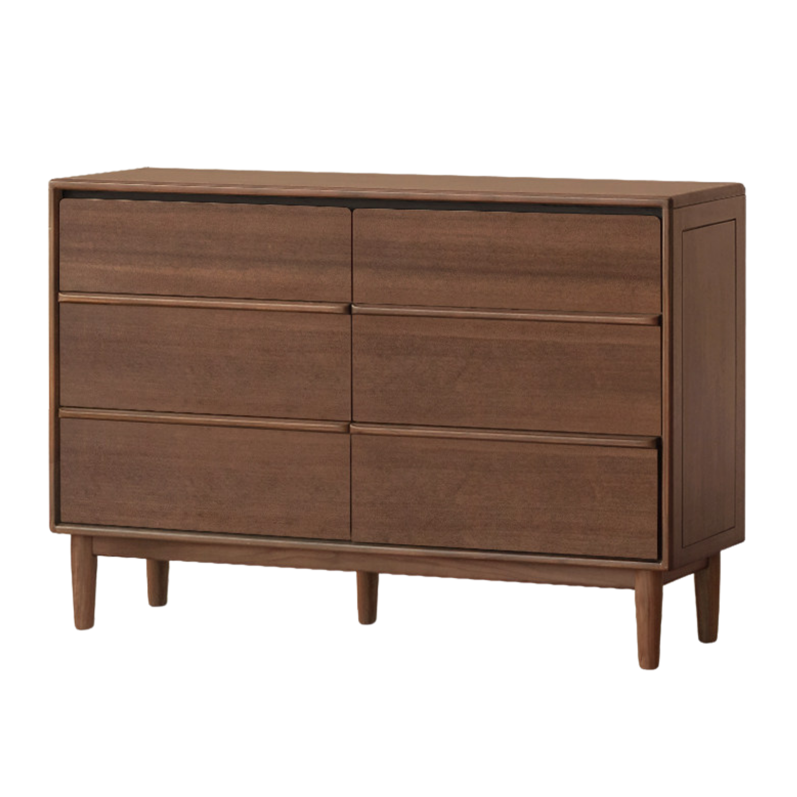 Black Walnut Solid Wood, Sandalwood Italian Light Luxury Chest of Drawers