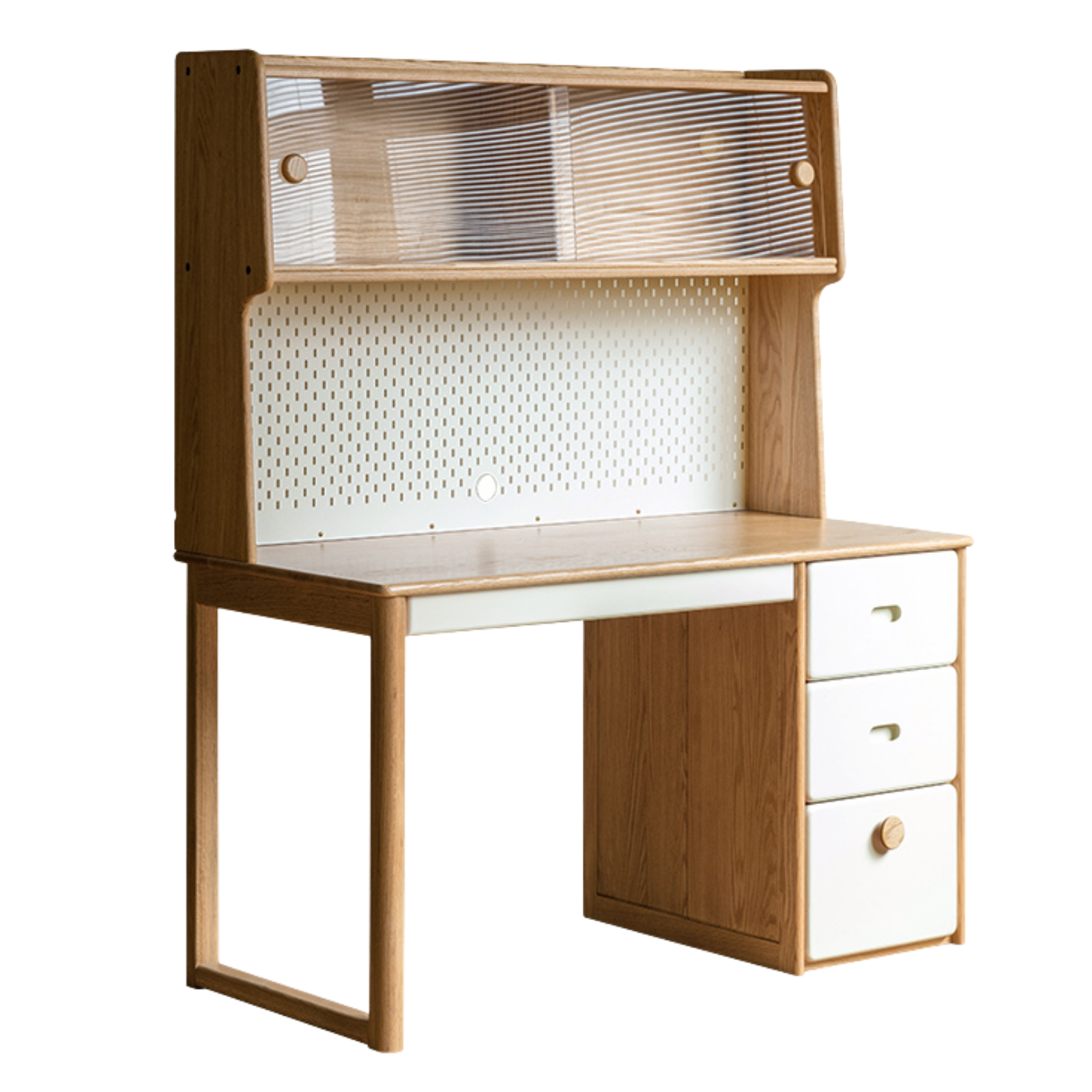 Oak, Beech Solid Wood Modern Kids Study Table