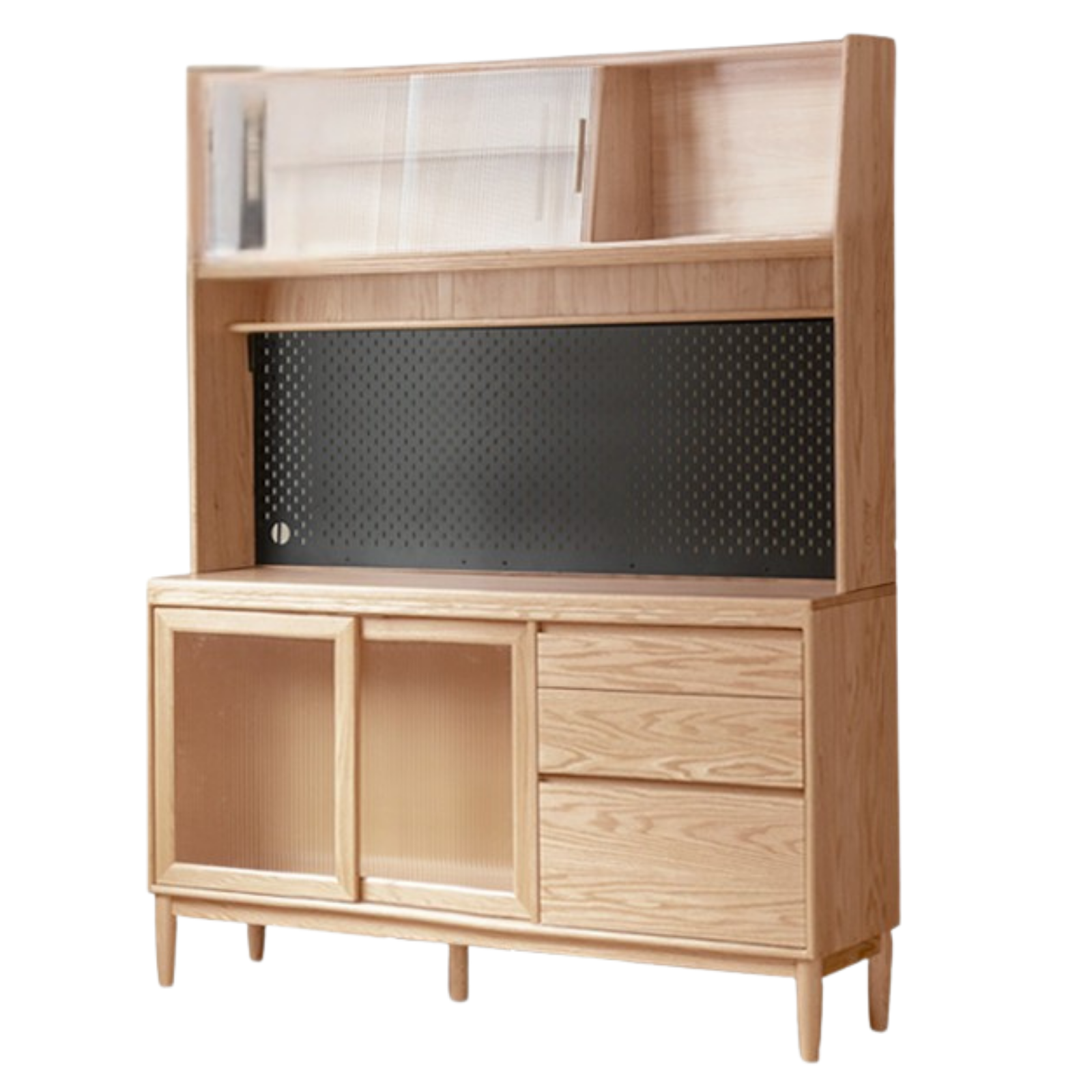 Oak, Ash Solid Wood Large Capacity Storage Sideboard