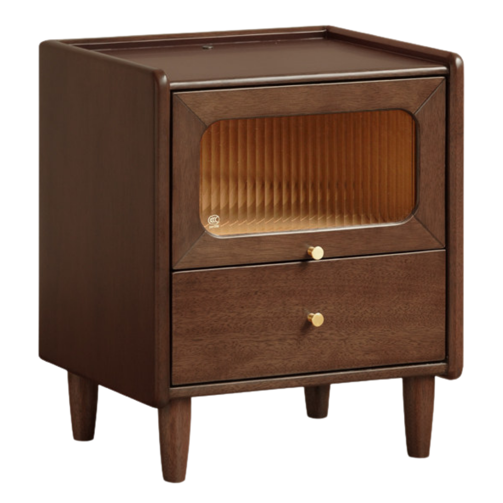 Oak, Merbau Solid Wood Modern Style Nightstand