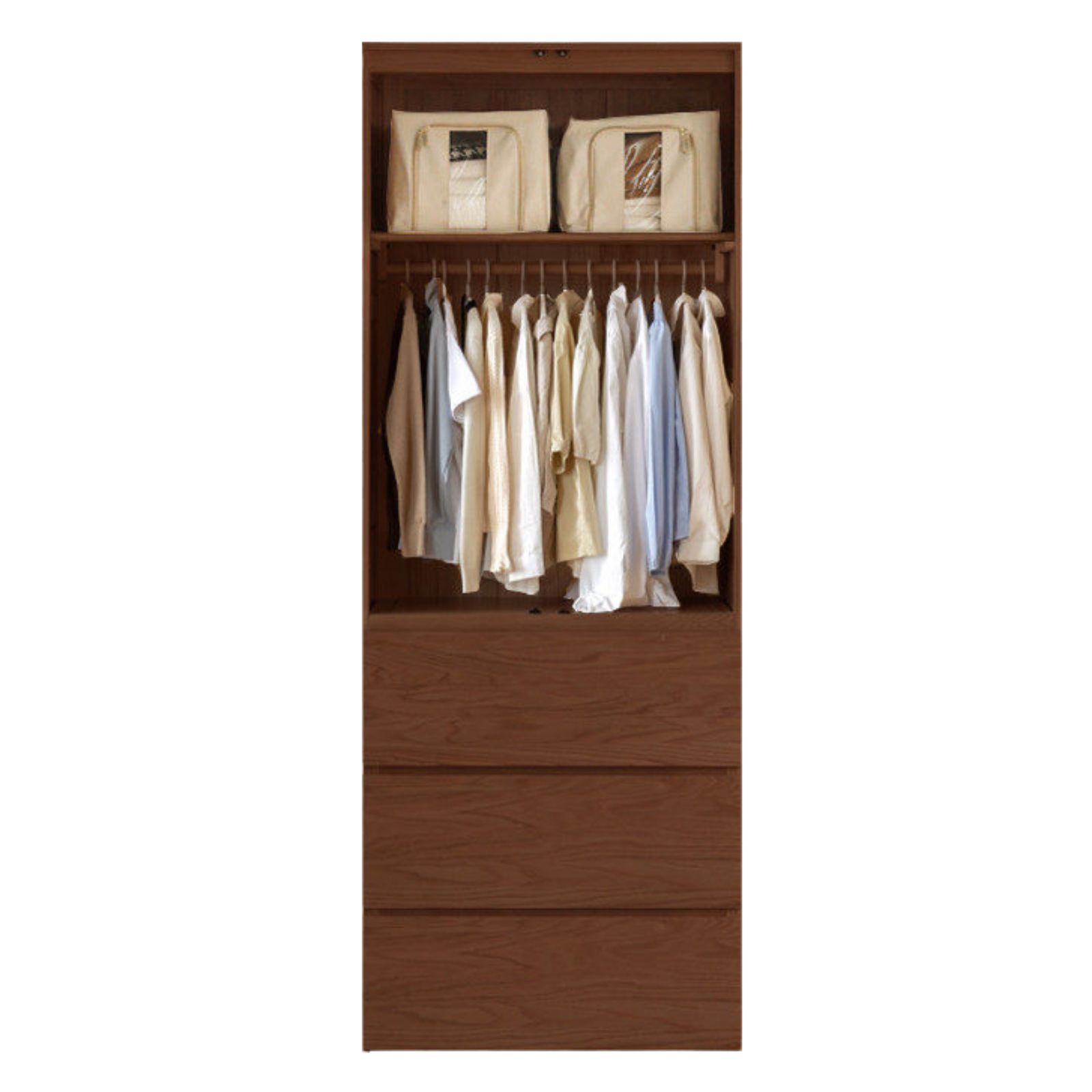 Oak Solid Wood Modern Sectional Wardrobe