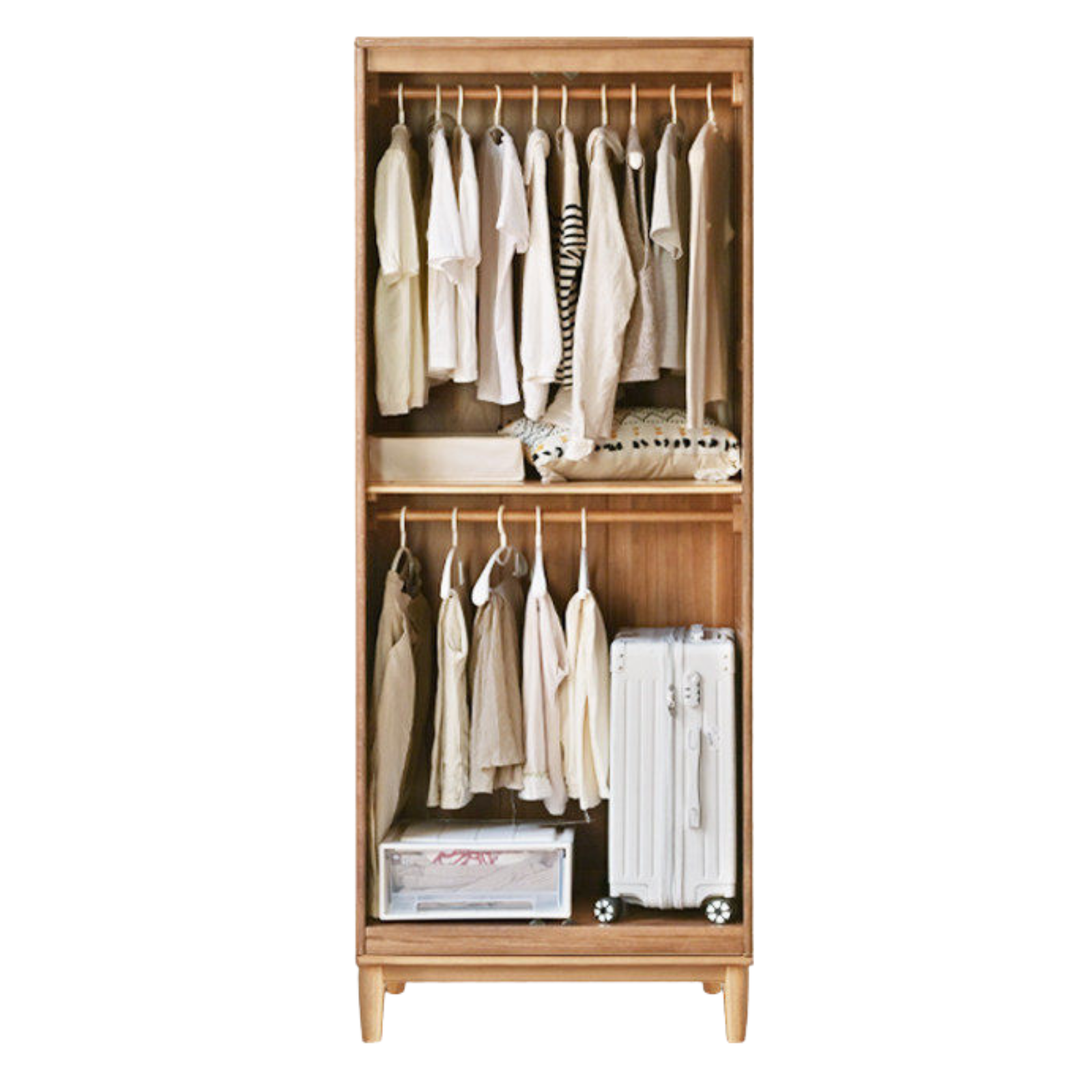 Oak Solid Wood Modern Wardrobe.