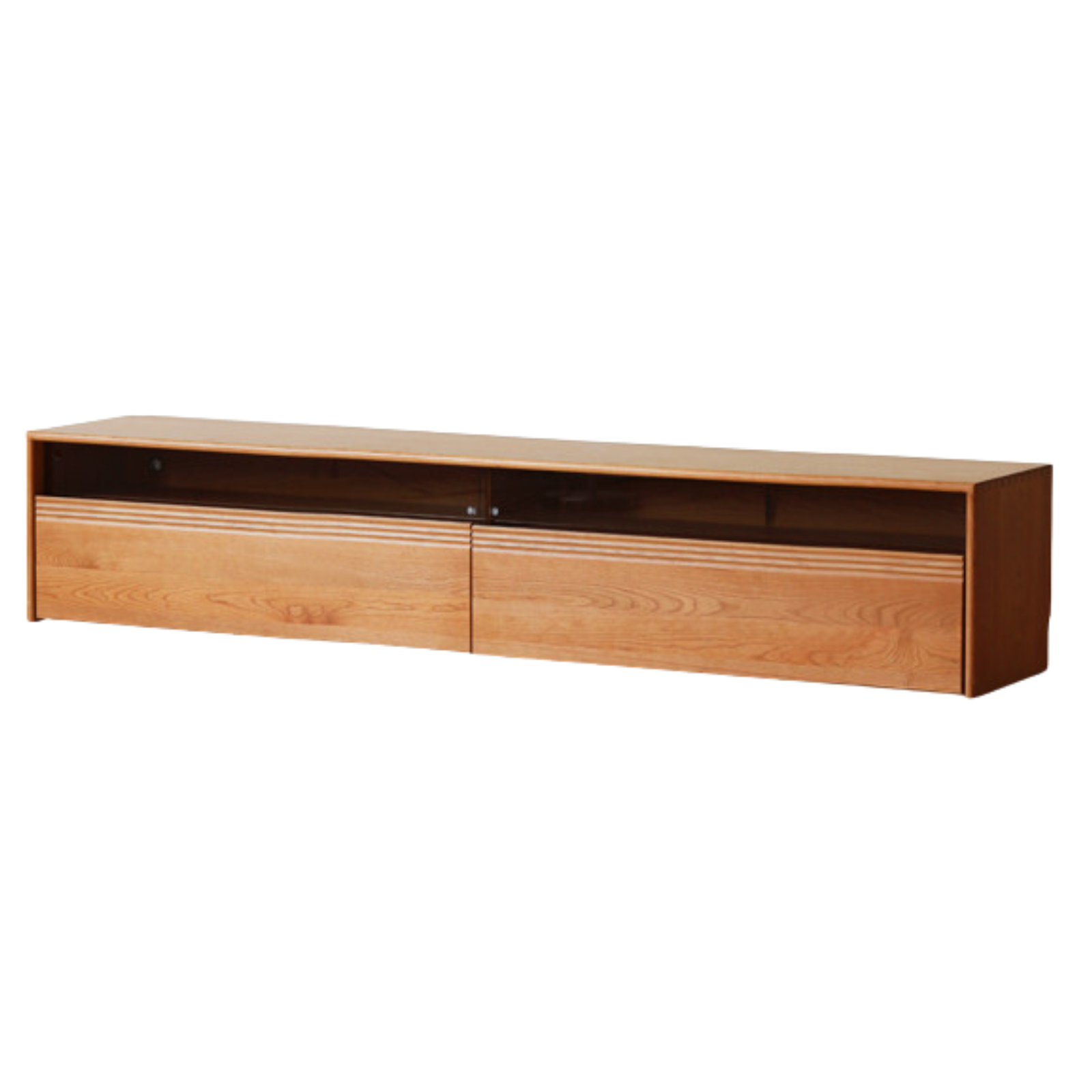Cherry Solid Wood Floor TV Cabinet