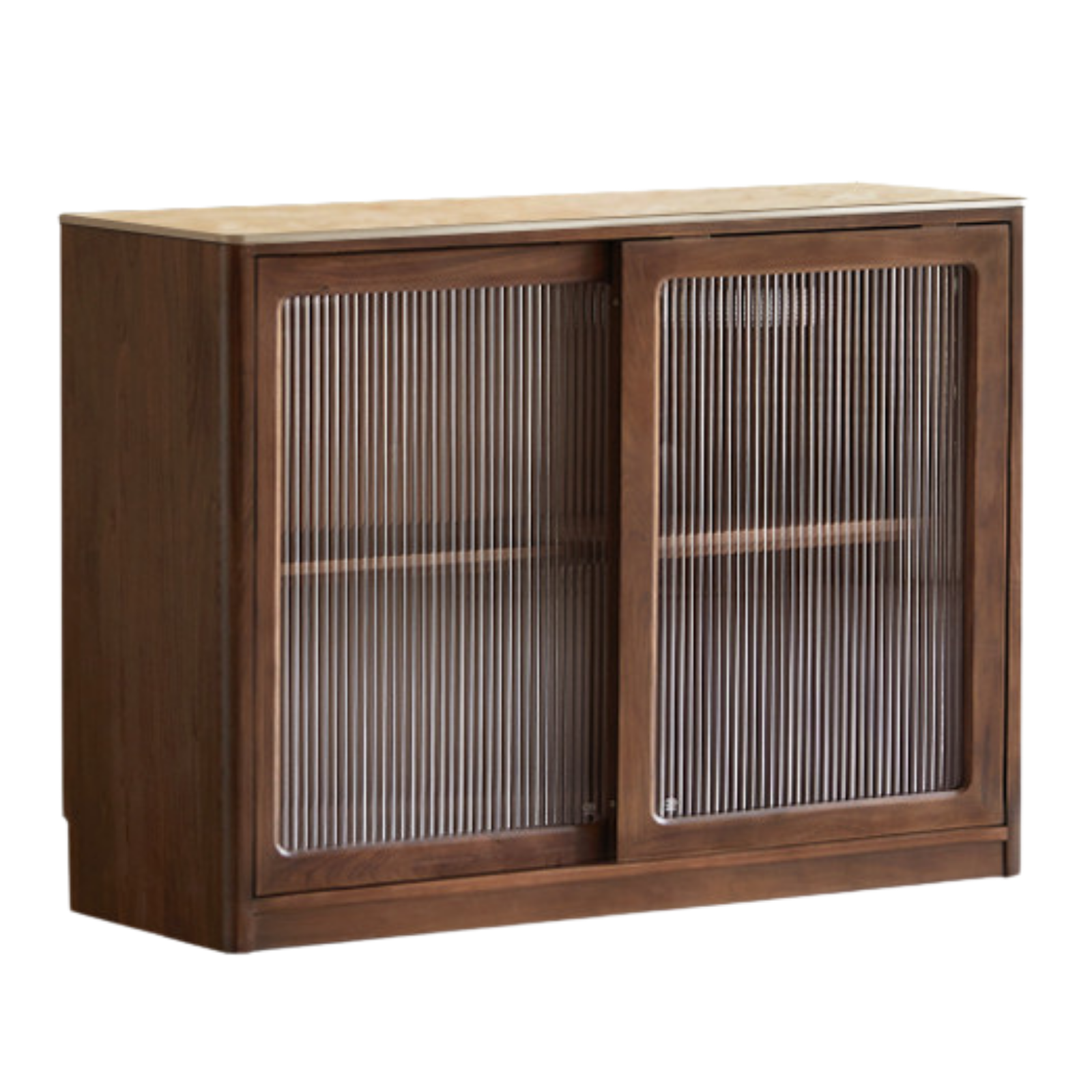 Black Walnut, Ash, Sandalwood Solid Wood Sideboard Hole Storage