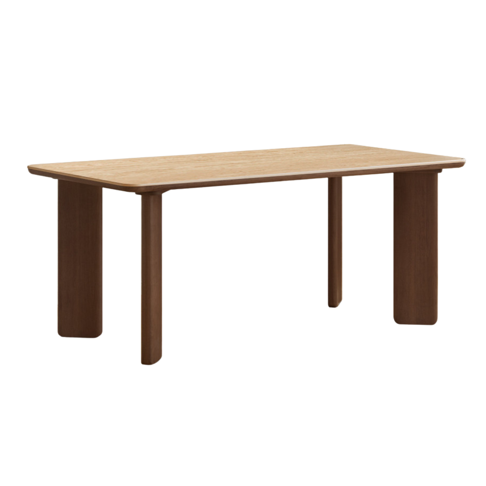 Black Walnut, Golden Rosewood Solid Wood Rock Plate Dining Table