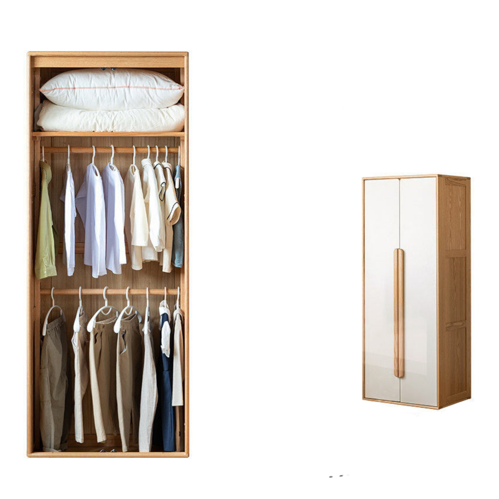 Oak Solid Wood Kids Wardrobe