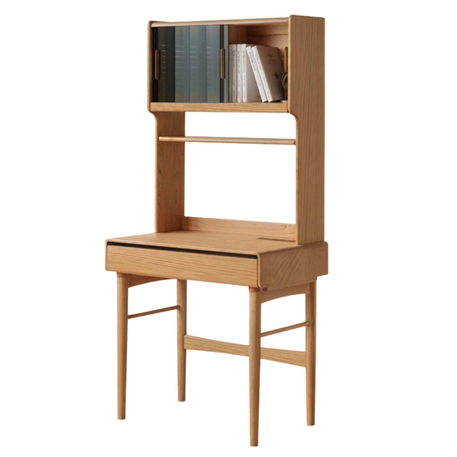 Cherry, Oak Solid Wood Desk With Drawer.