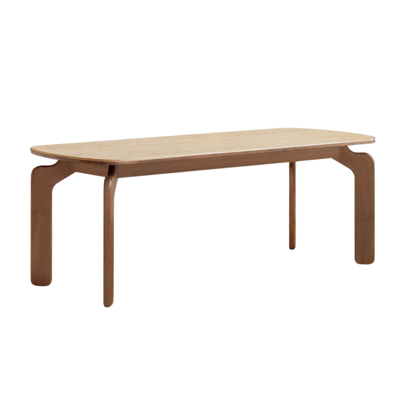 Sandalwood, Rubberwood Solid Wood Rock Board Retro Antique Style Dining Table