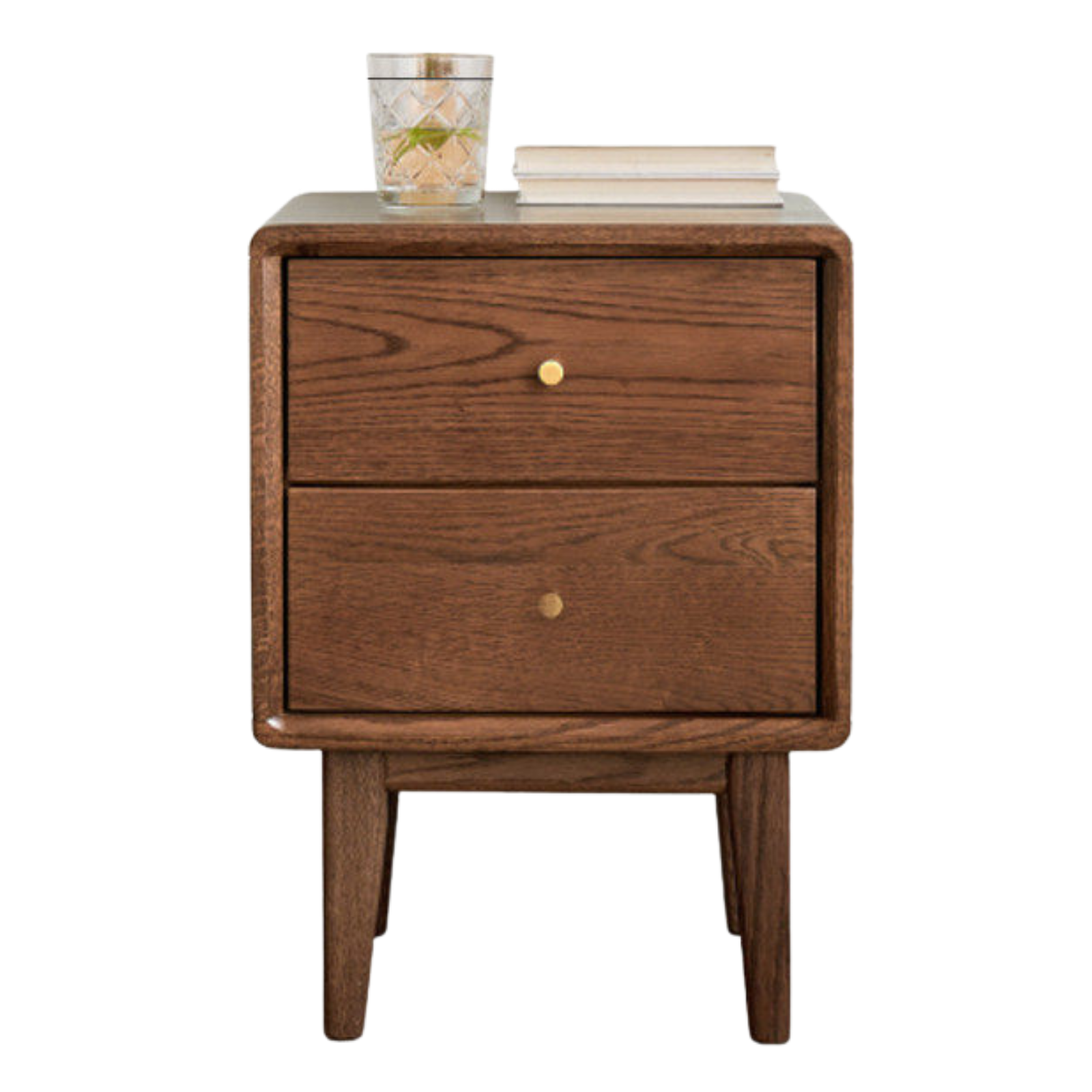 Oak, Solid Rubberwood Nordic Nightstand.