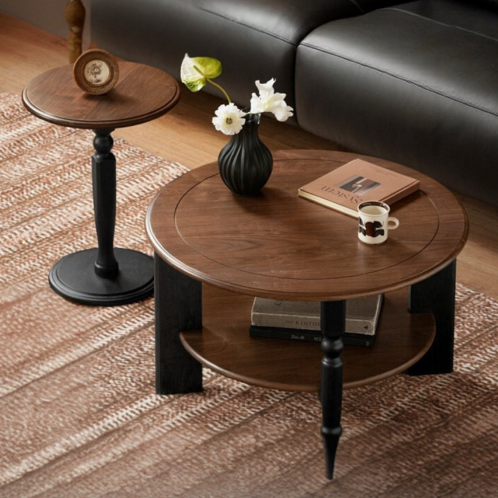 Black Walnut Solid Wood American Retro Coffee Table