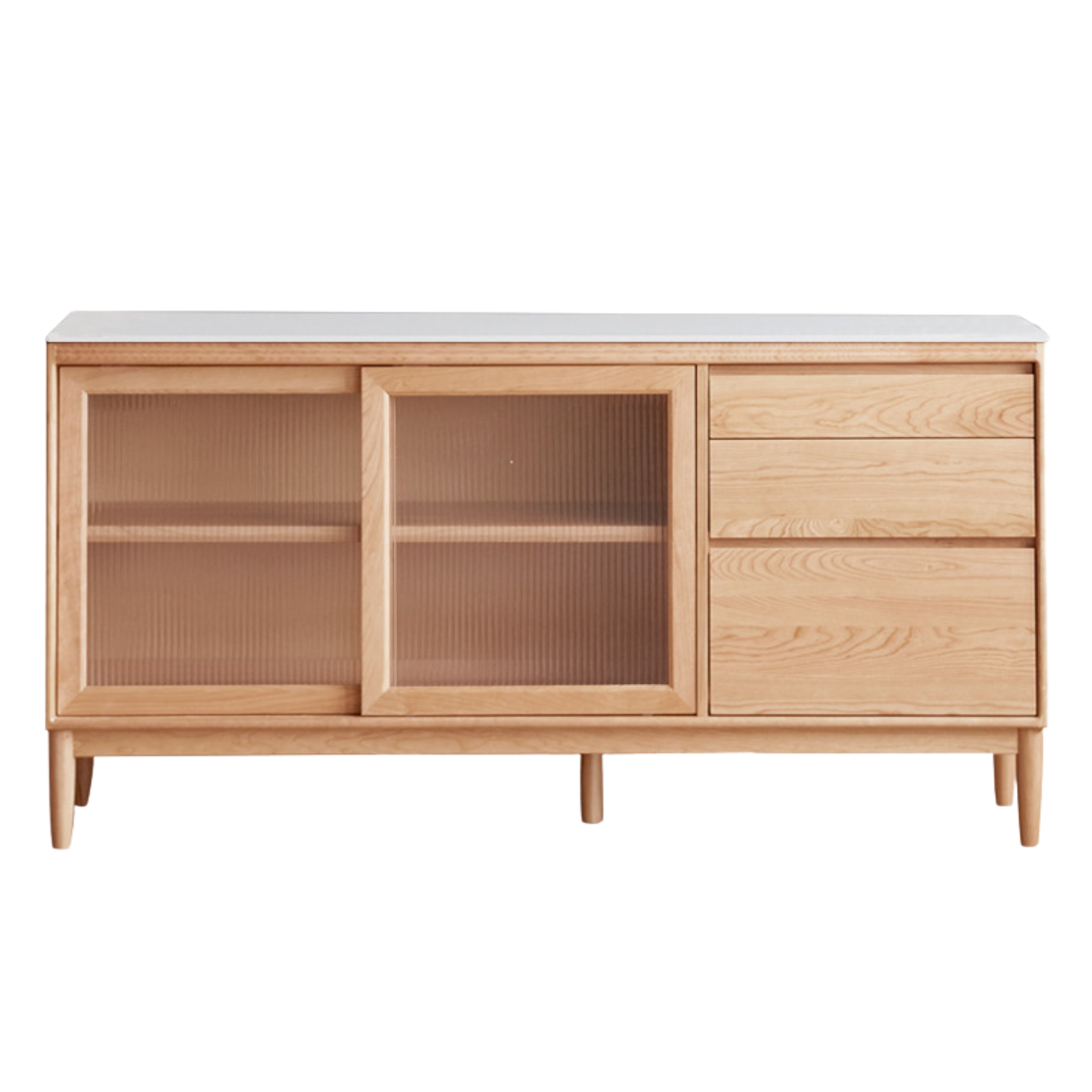 Oak, Ash Solid Wood Large Capacity Storage Sideboard
