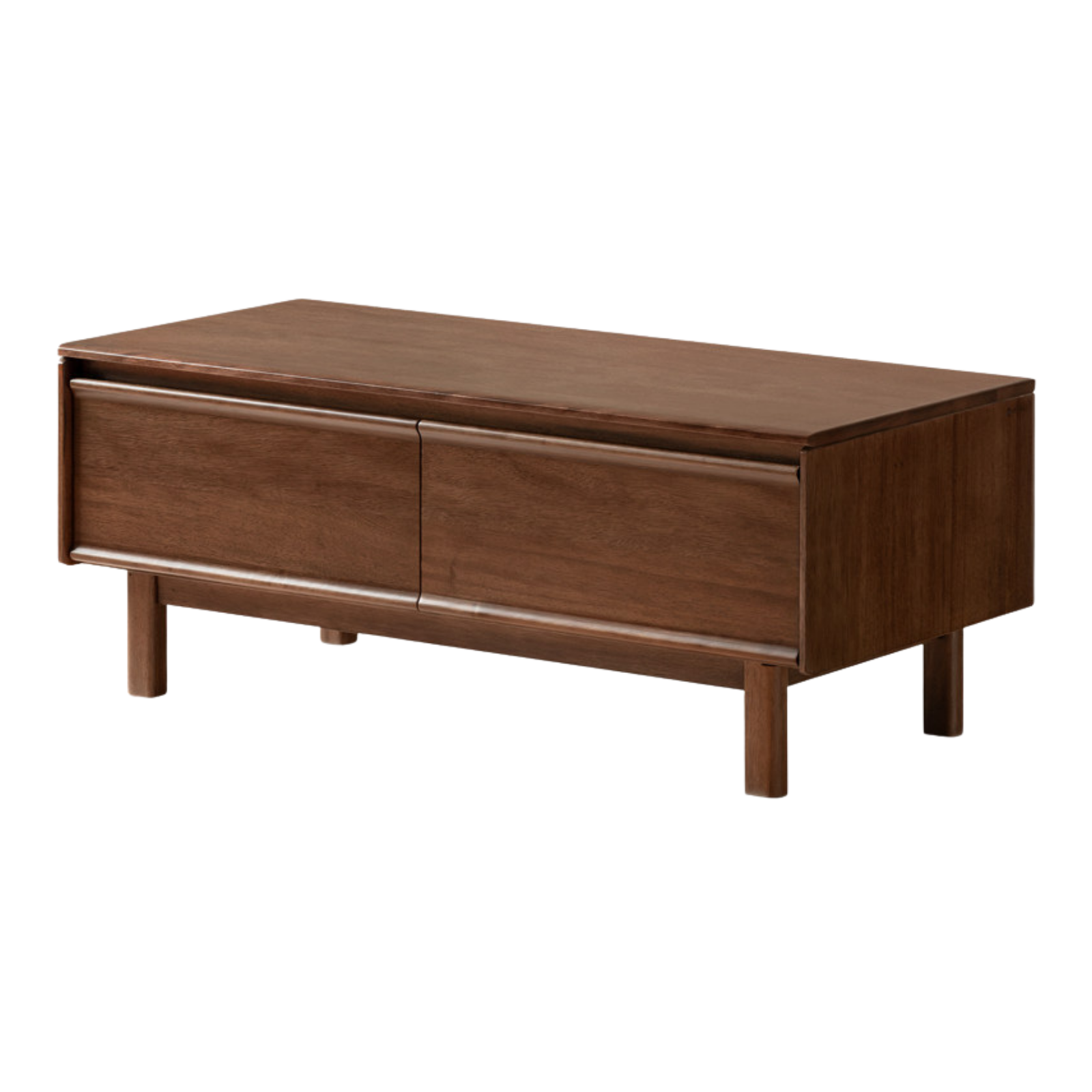 Black Walnut, Ash, Oak Solid Wood, Solid Longan Hardwood Modern Coffee Table