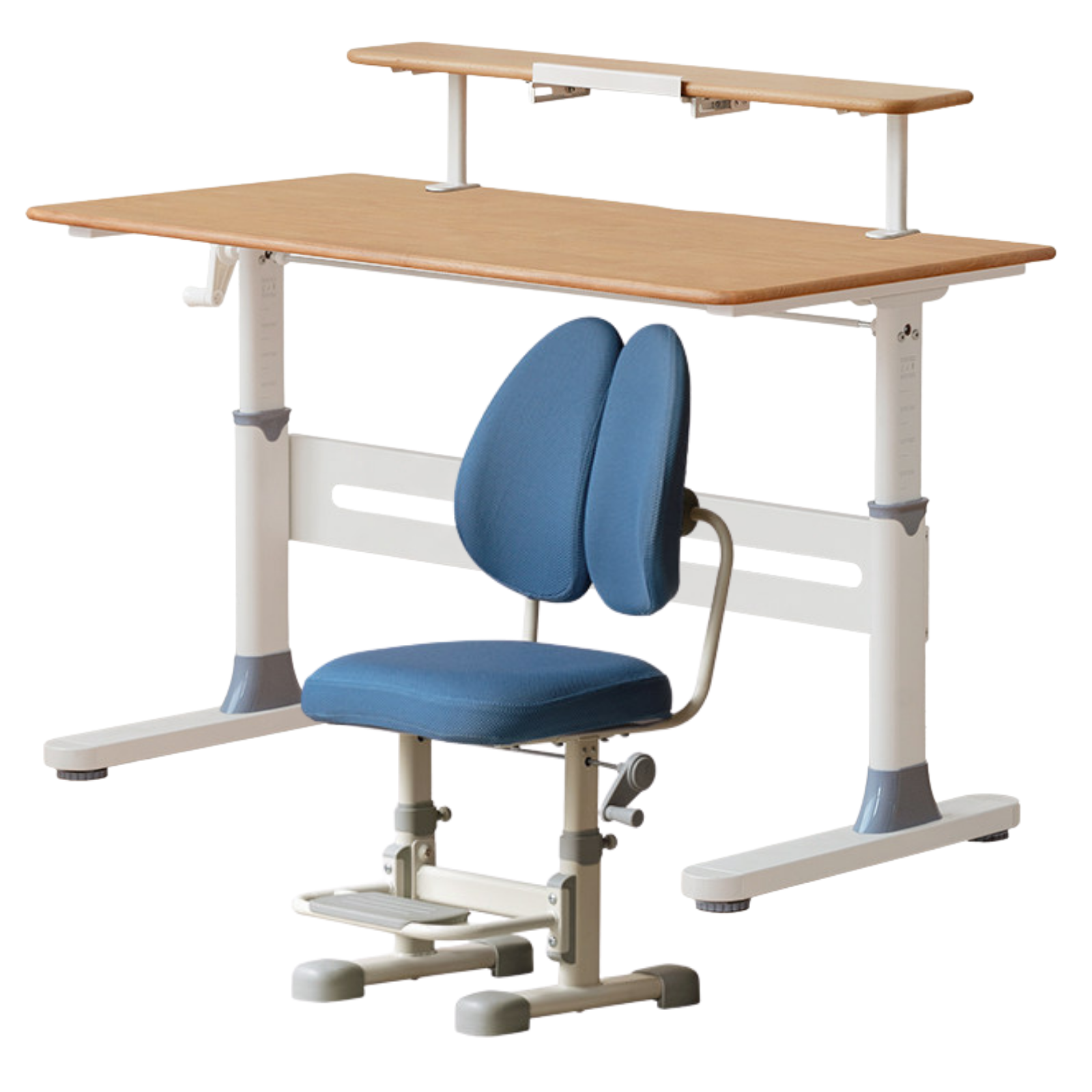 Beech, Solid Rubberwood Solid Wood Kids Liftable Desk