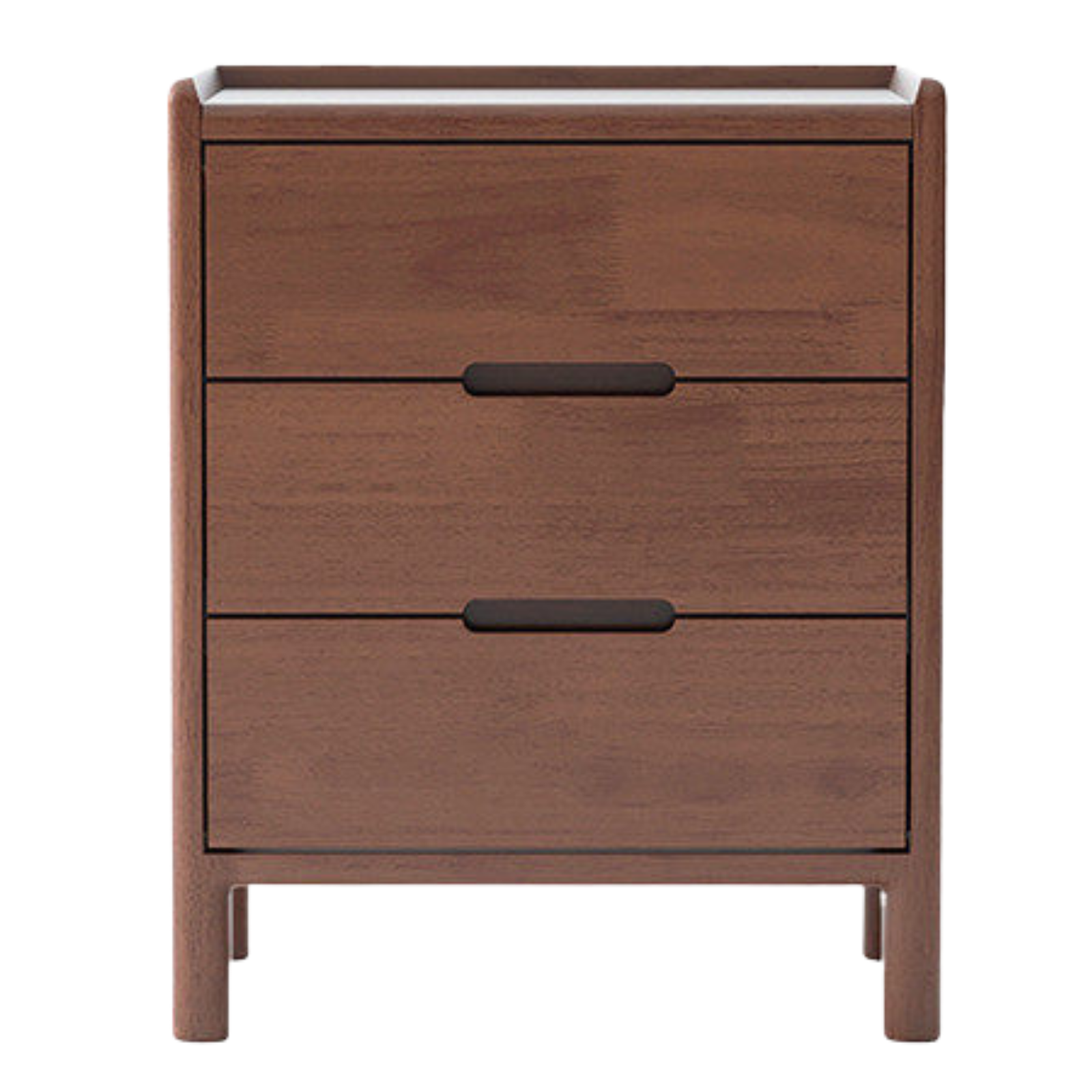 Rubberwood, Oak Solid Wood Simple Modern Style Nightstand