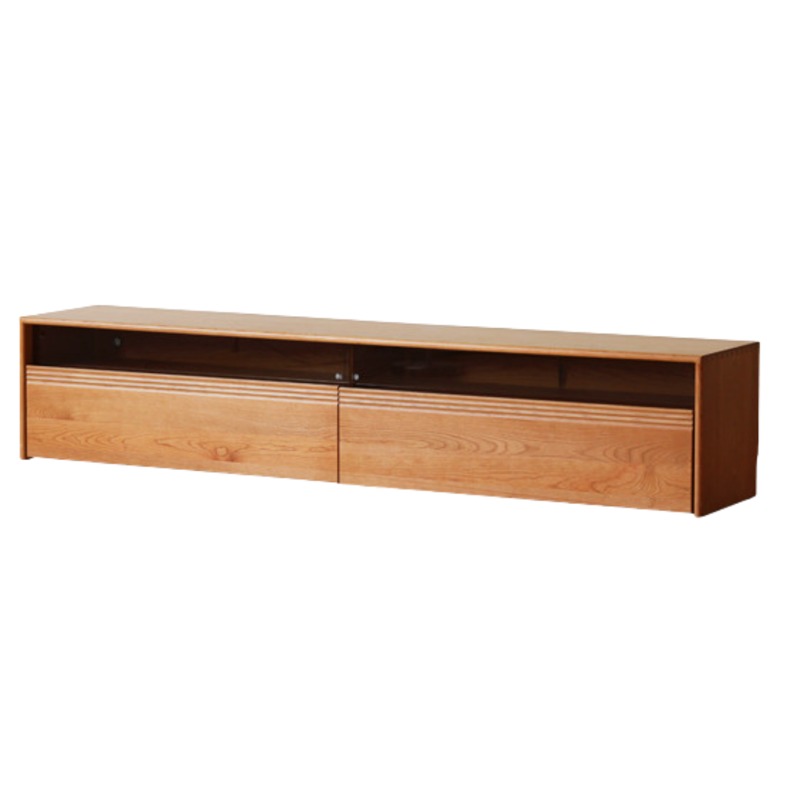 Cherry Solid Wood Floor TV Cabinet
