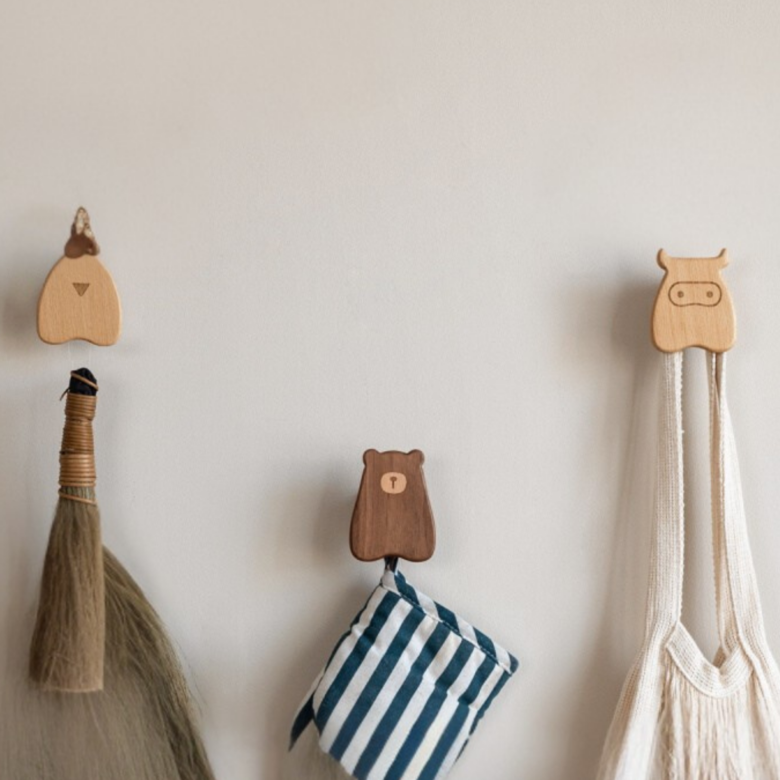 Beech Solid Wood Hook Hanging Clothes