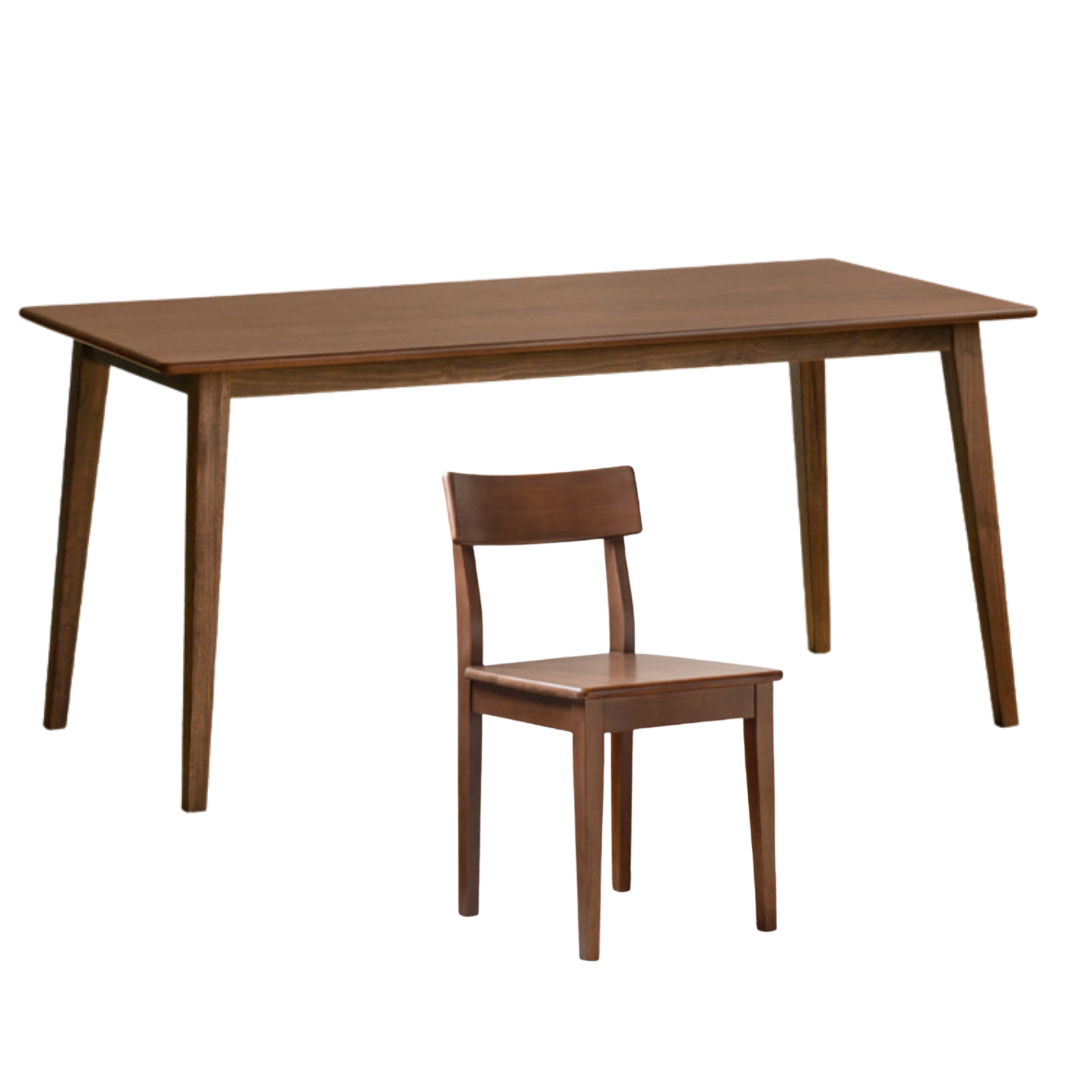Black Walnut, Birch Solid Wood Dining Table