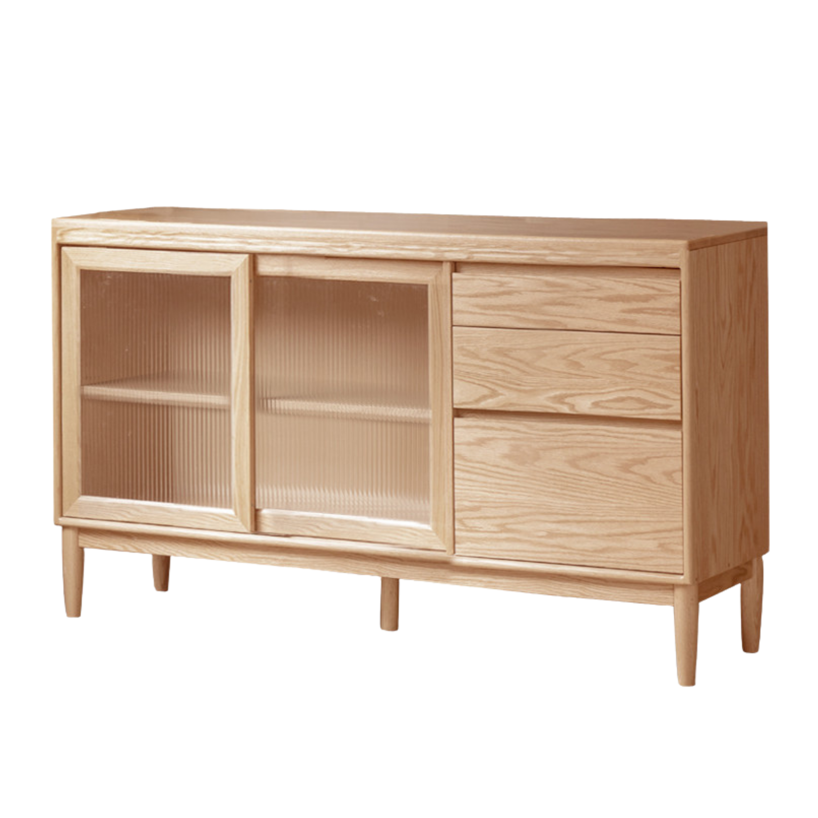 Oak, Ash Solid Wood Large Capacity Storage Sideboard