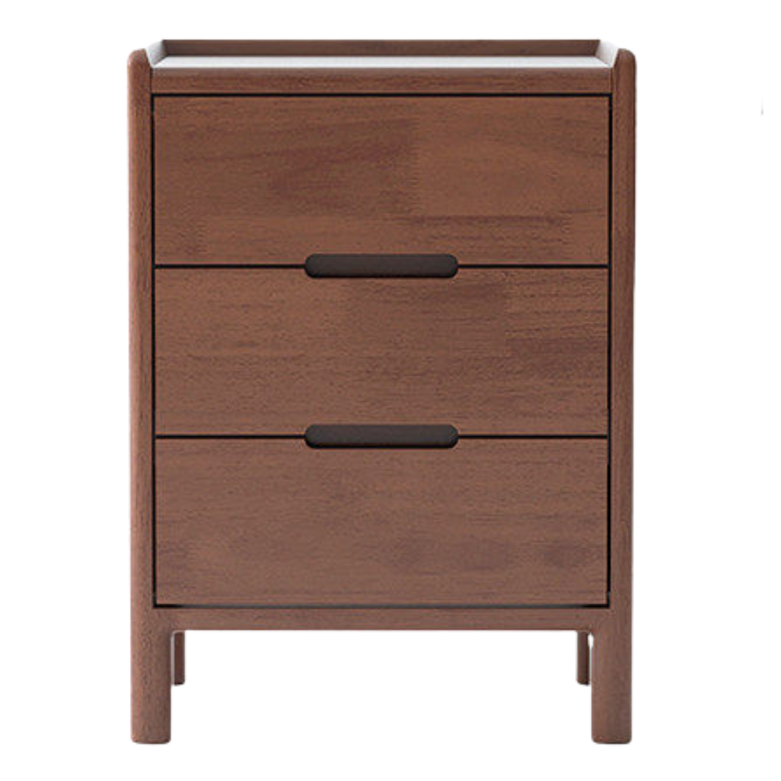 Rubberwood, Oak Solid Wood Simple Modern Style Nightstand