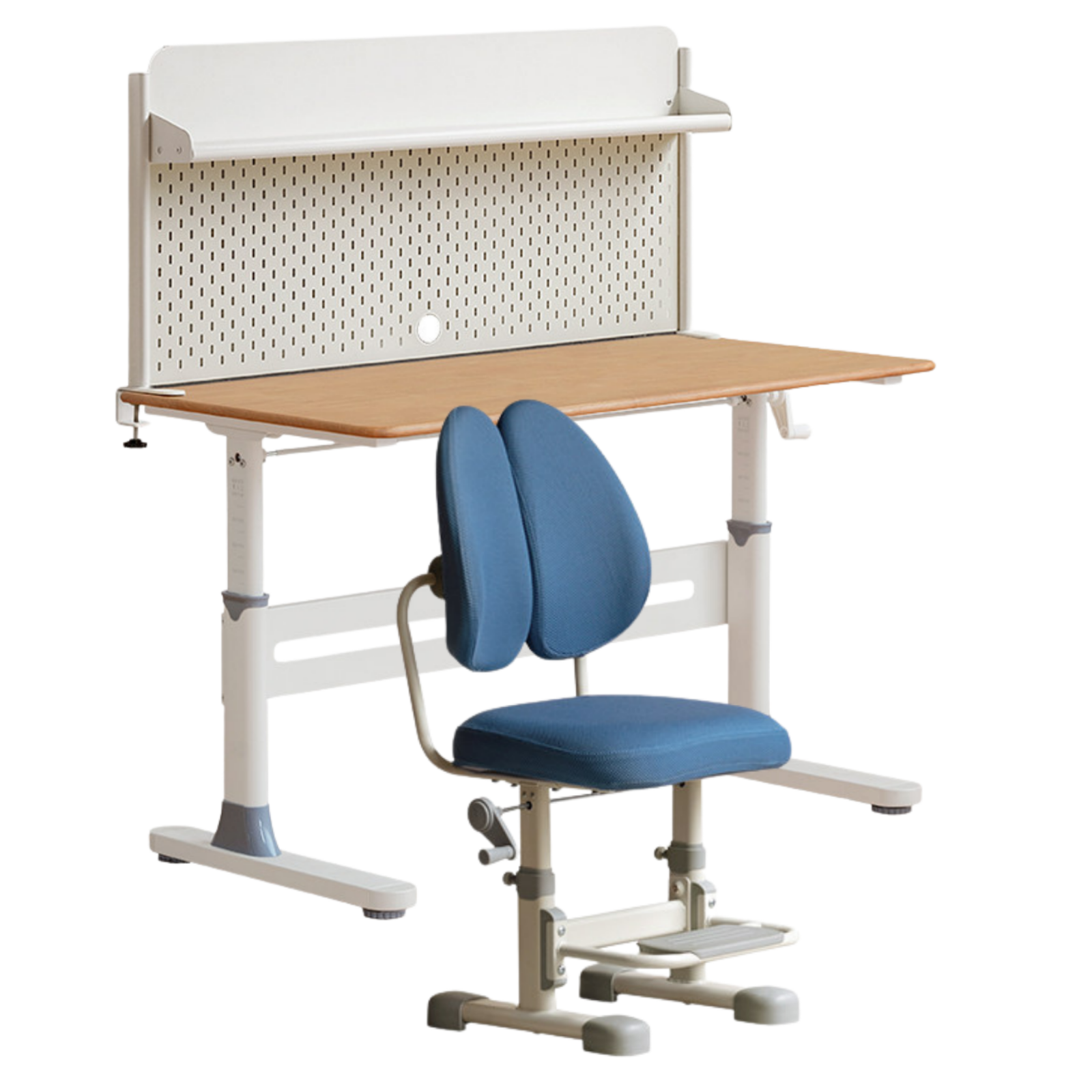 Beech, Solid Rubberwood Solid Wood Kids Liftable Desk