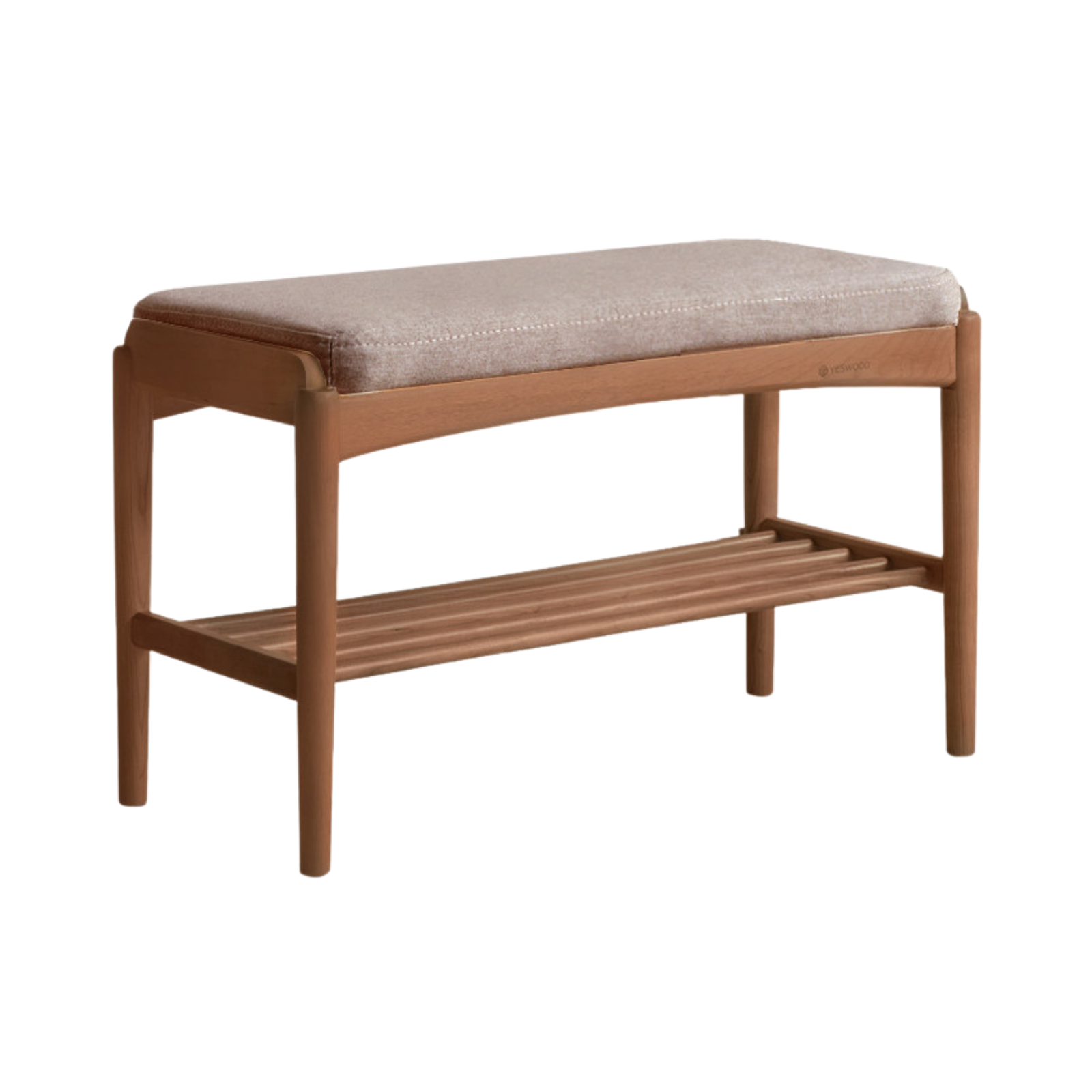 Back Walnut, Oak, Beech, Cherry Solid Wood Shoe Storage Bench