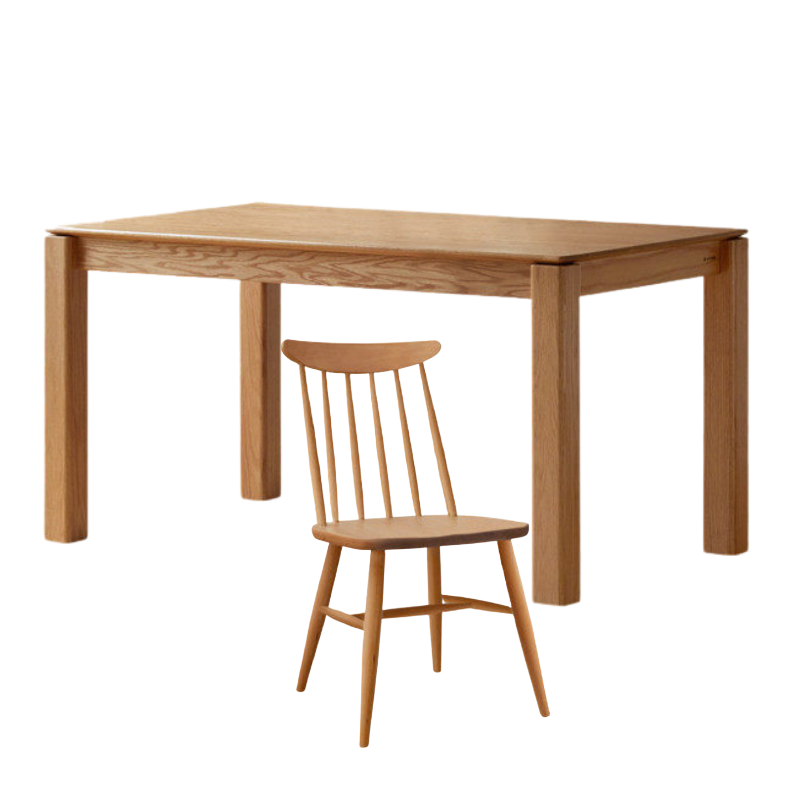 Oak Solid Wood Modern Minimalist Long Dining Table