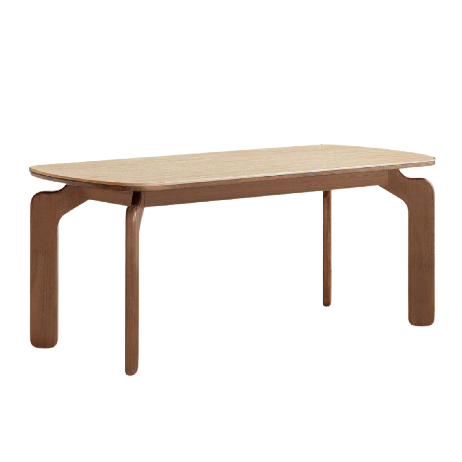Sandalwood, Rubberwood Solid Wood Rock Board Retro Antique Style Dining Table