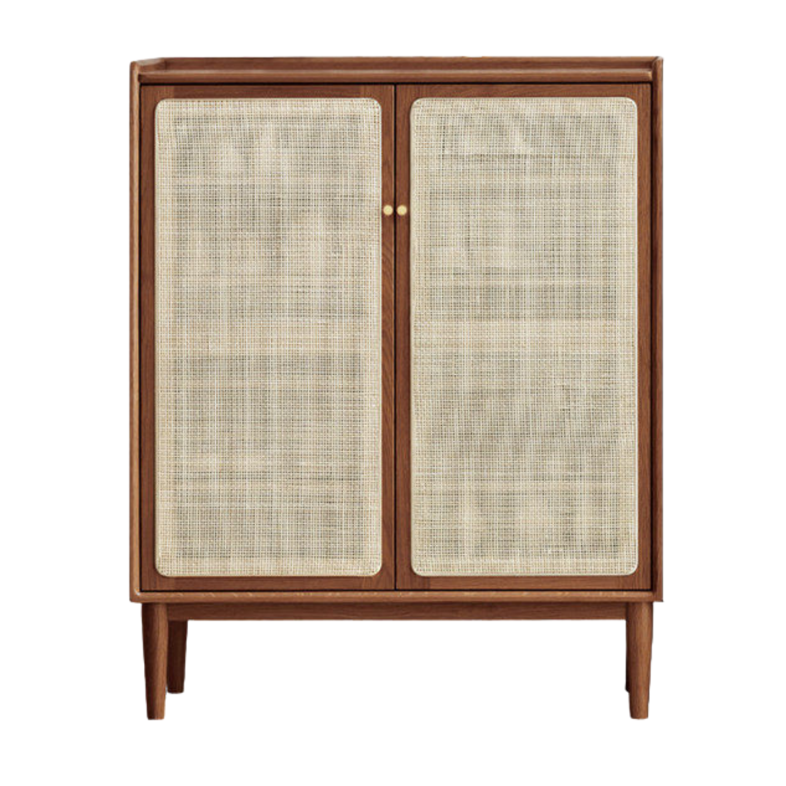 Oak Solid Wood Shoe Cabinet rattan entrance cabinet
